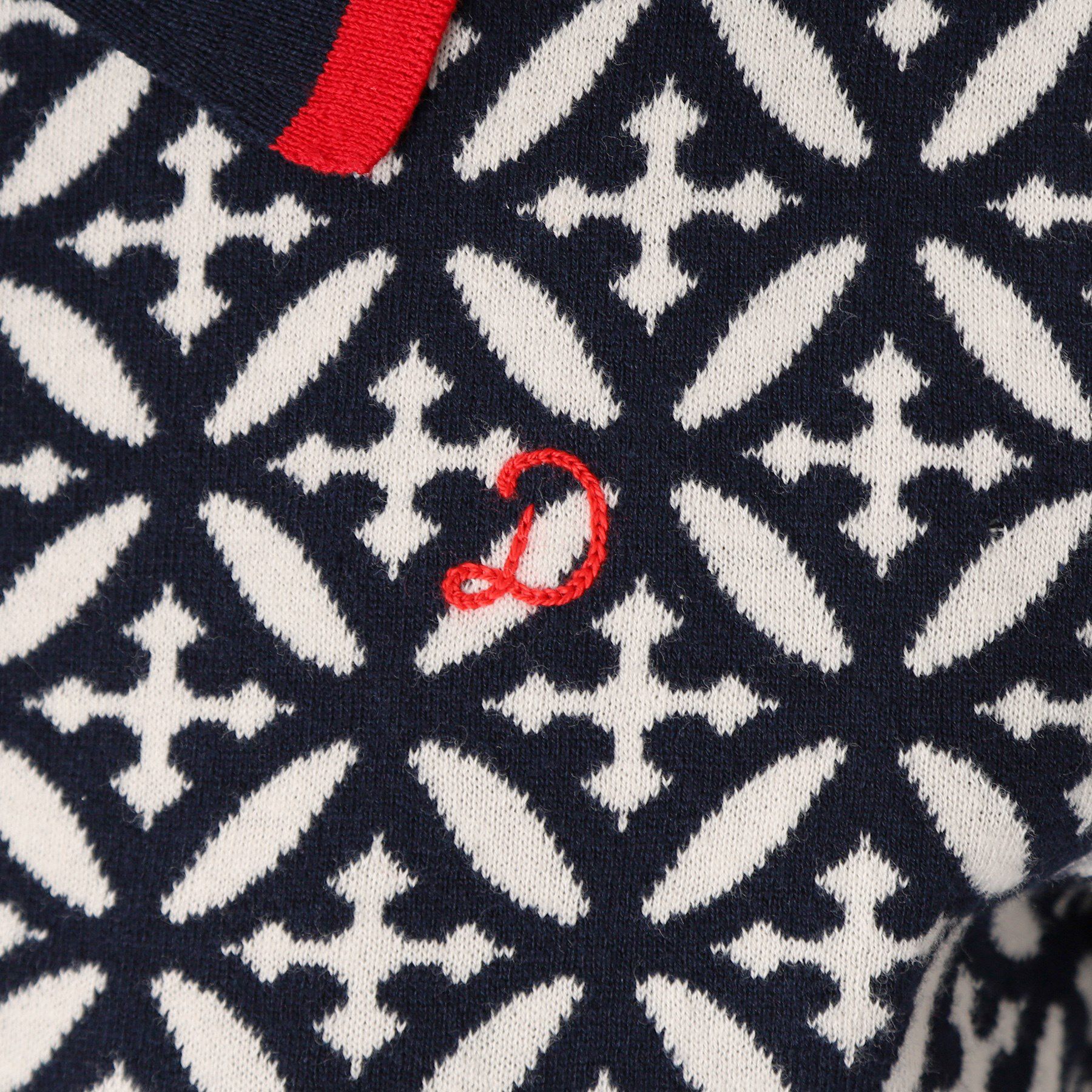 DRESSTERIOR「【大人百花春号掲載 モデル美香さん着用】オーバーラップサークルジャカードポロニット」|ニット・セーター|