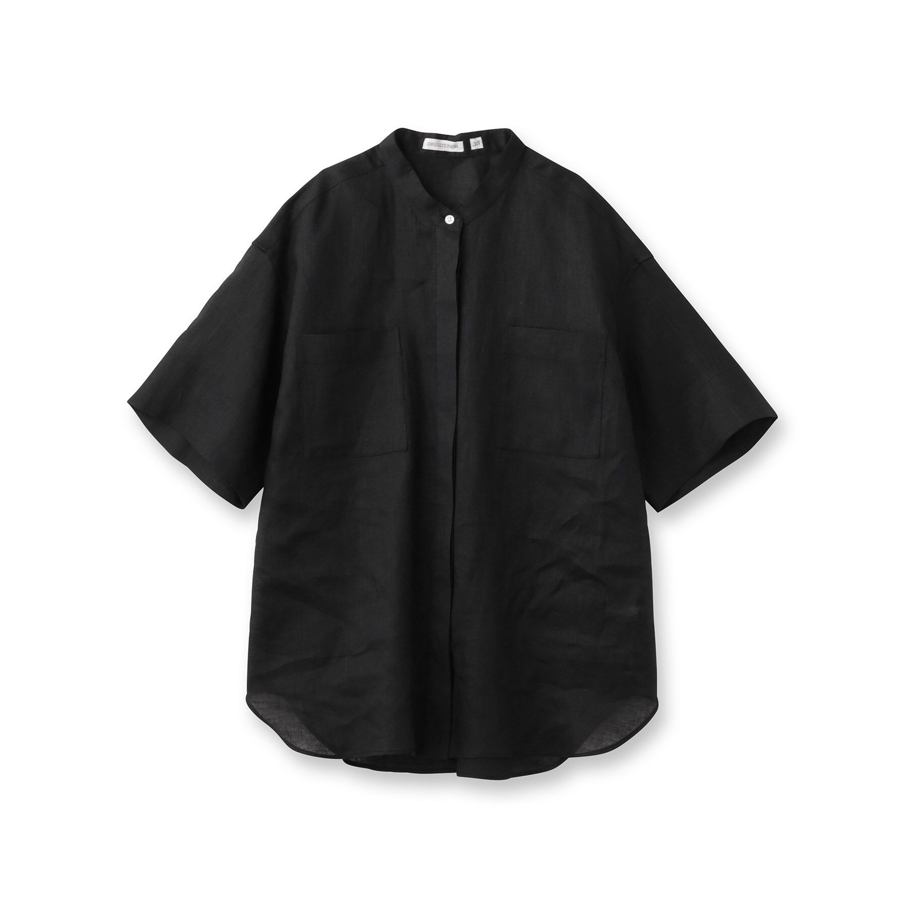 DRESSTERIOR「【リネン100％/洗える】フレンチリネンハーフスリーブシャツ」|シャツ・ブラウス|