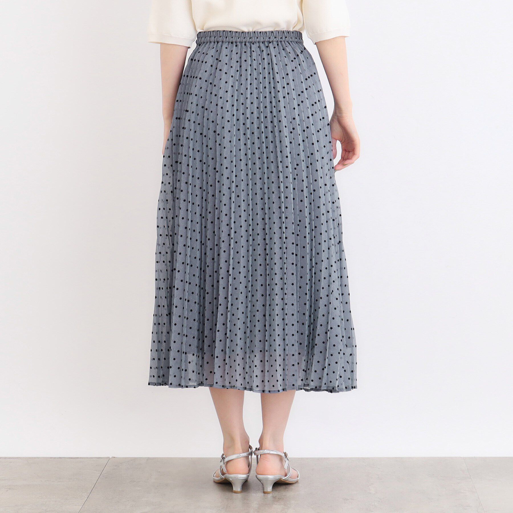 grove「フロッキードットプリーツスカート」|スカート|