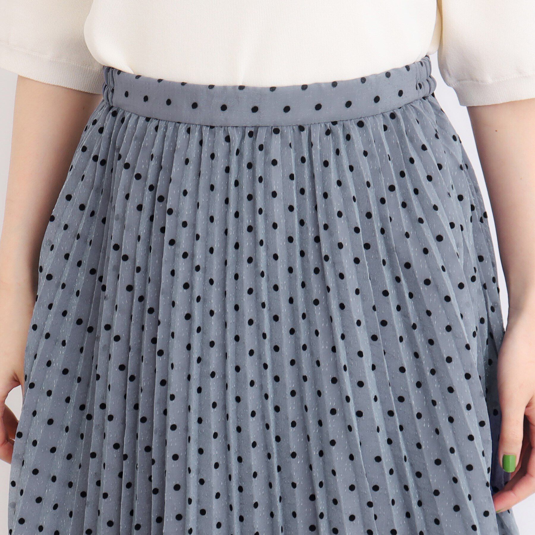 grove「フロッキードットプリーツスカート」|スカート|