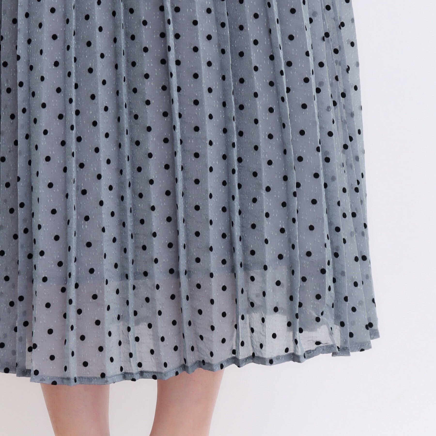 grove「フロッキードットプリーツスカート」|スカート|