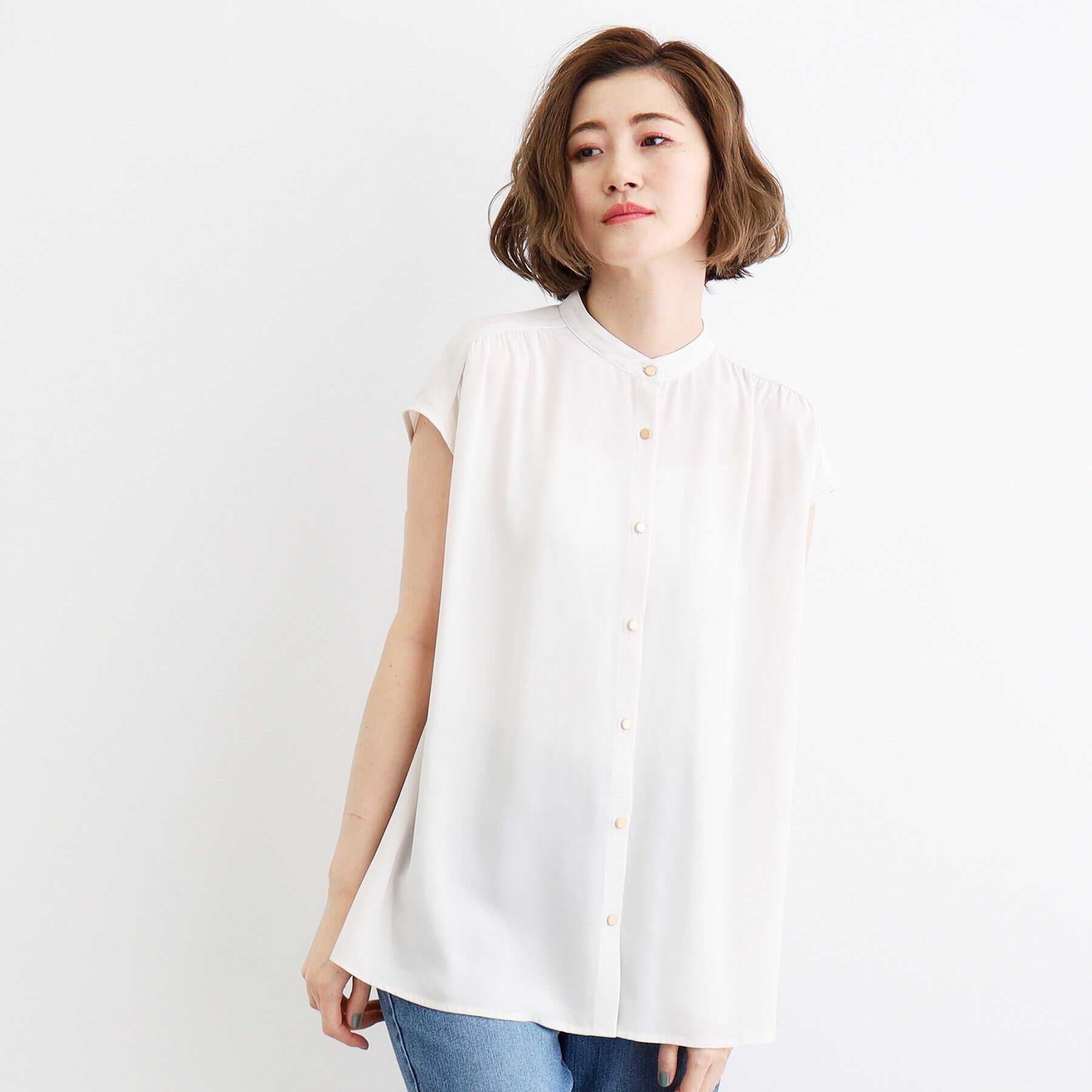 grove「バックプリーツブラウス」|シャツ・ブラウス|オフホワイト(003