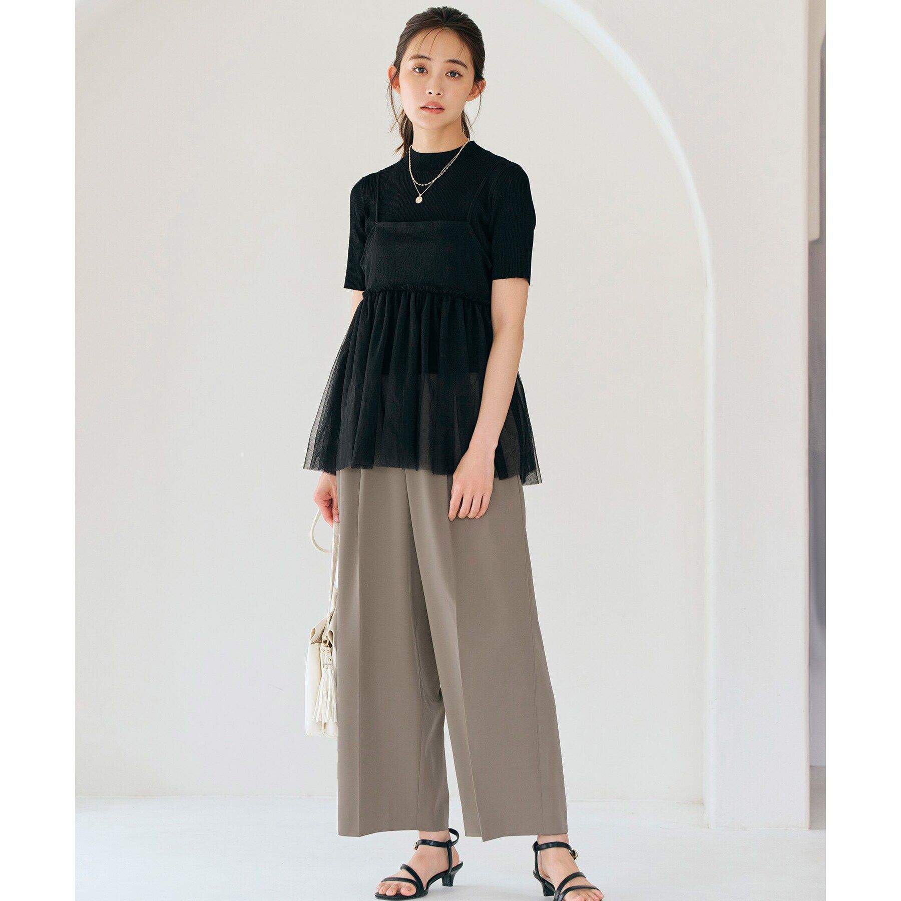 grove「チュールキャミ&times;リブニットセット」|その他|