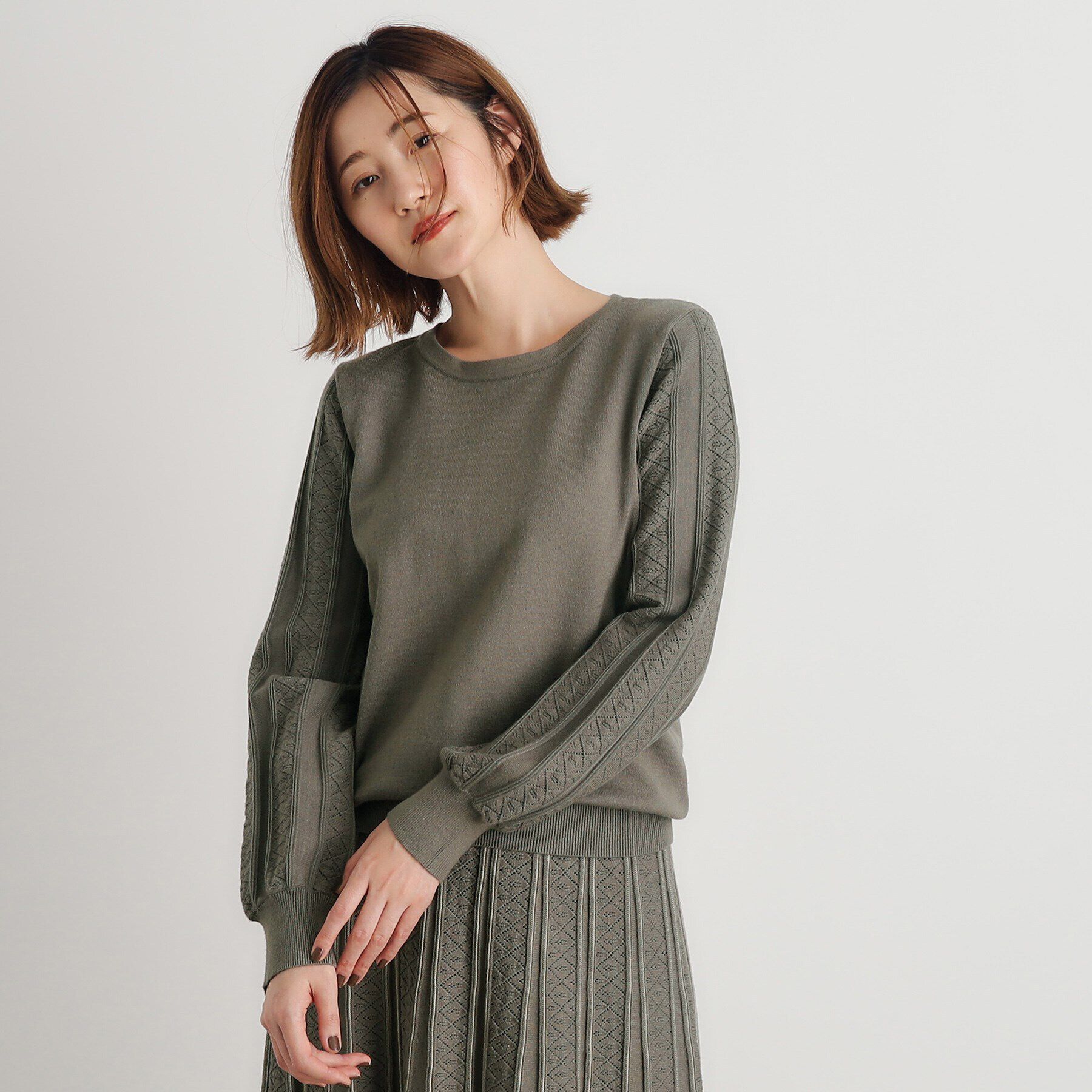 grove「SET UP対応 袖コンニットプルオーバー」|ニット・セーター|