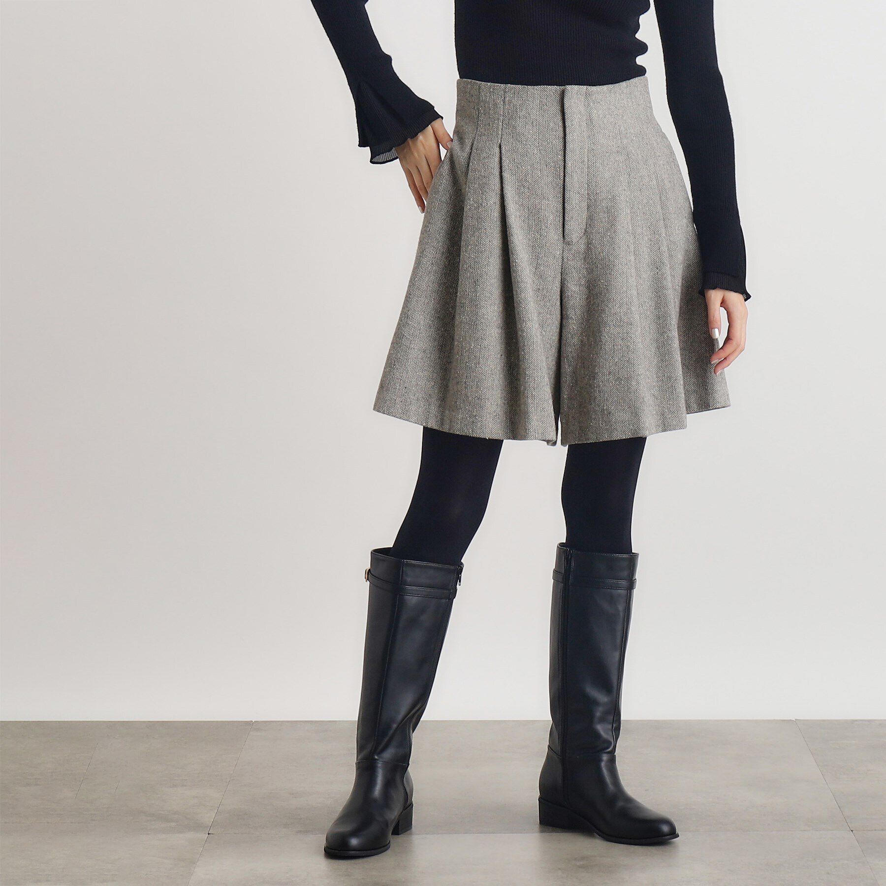 grove「【雑誌掲載】ヘリンボンツイードショートパンツ」|その他|グレー(412)