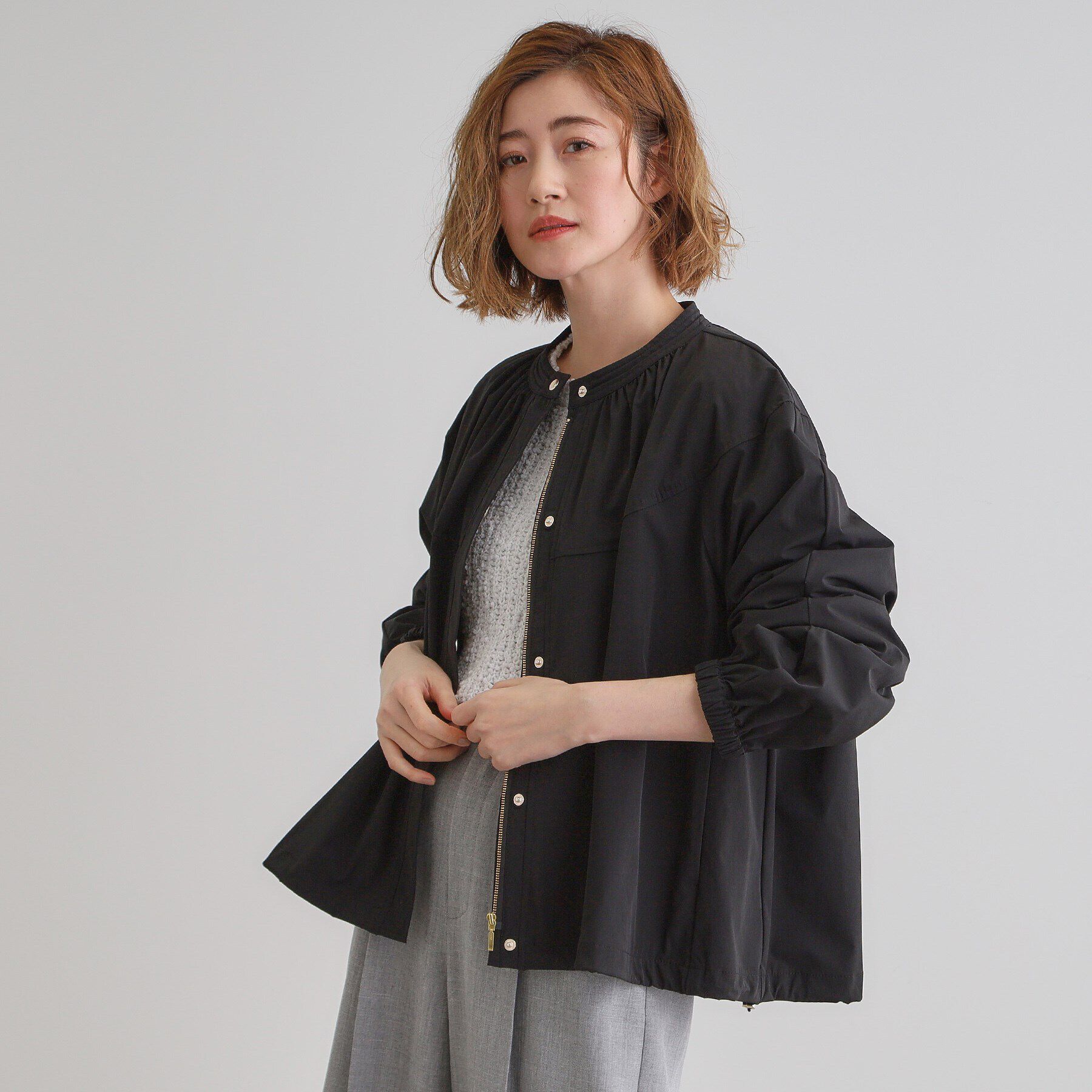 grove「【撥水・洗える】テントラインブルゾン」|ブルゾン・スタジャン|