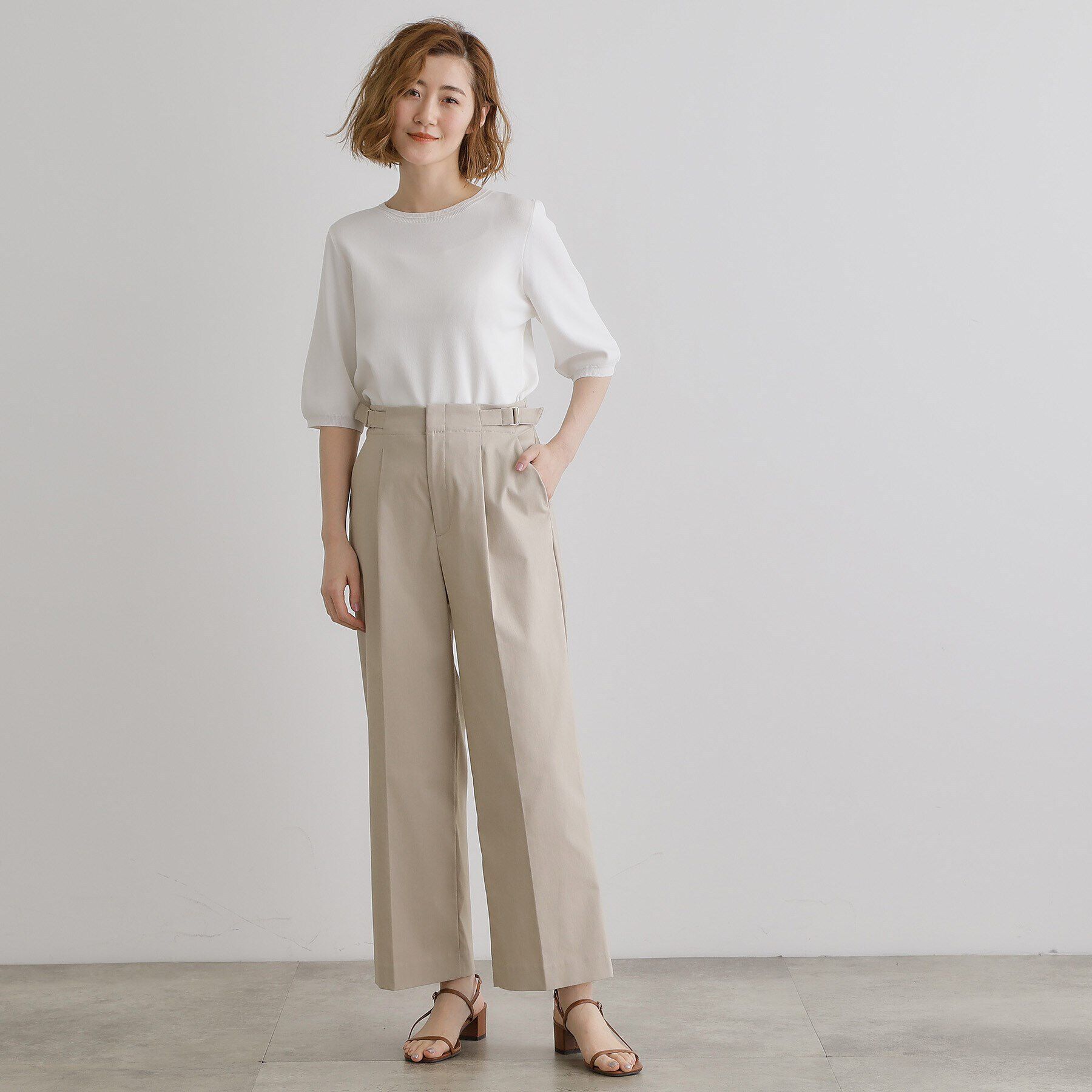 grove「【接触冷感】ハイパーストレッチワイドパンツ」|その他|