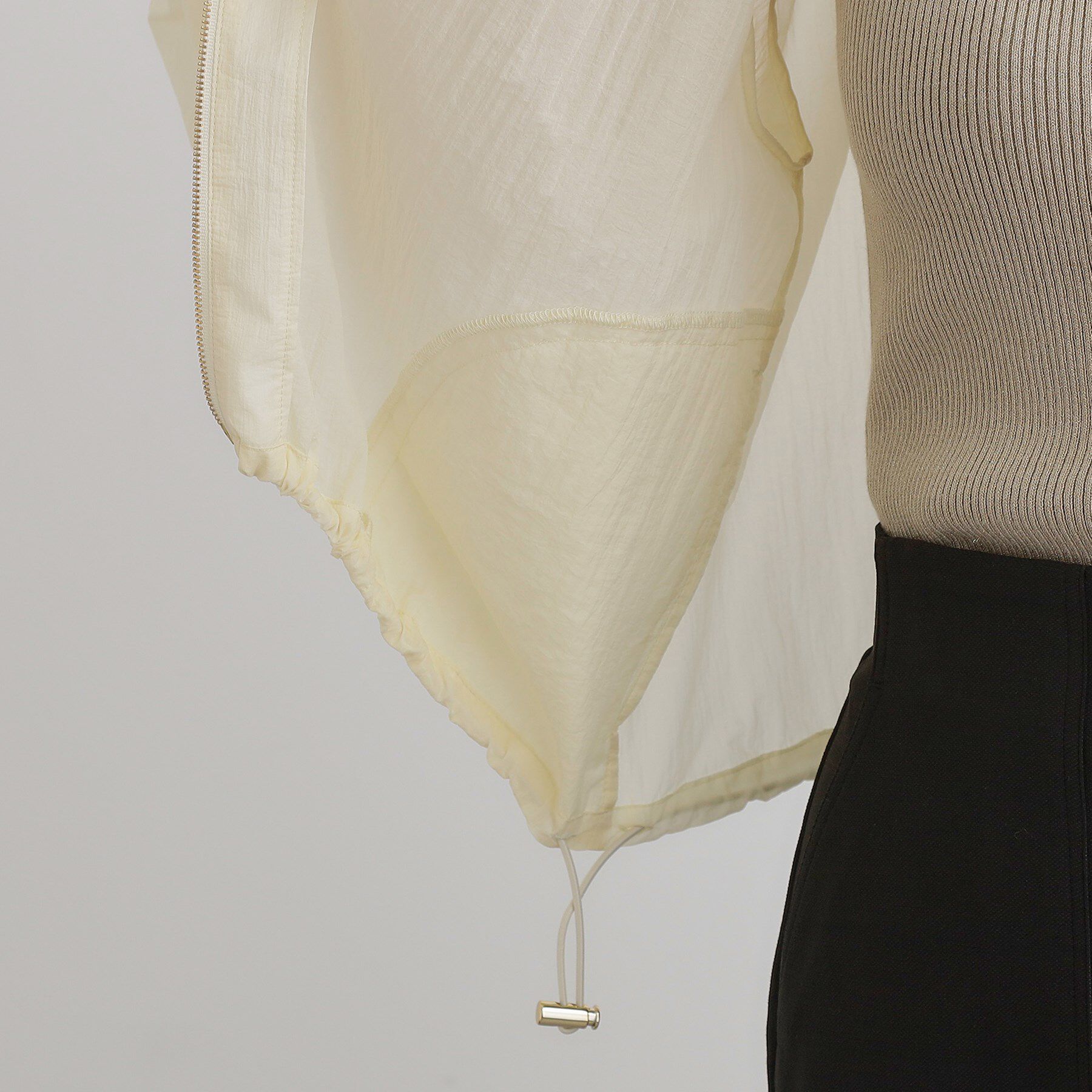 grove「【洗える】シアーナイロンギャザーブルゾン」|ブルゾン・スタジャン|