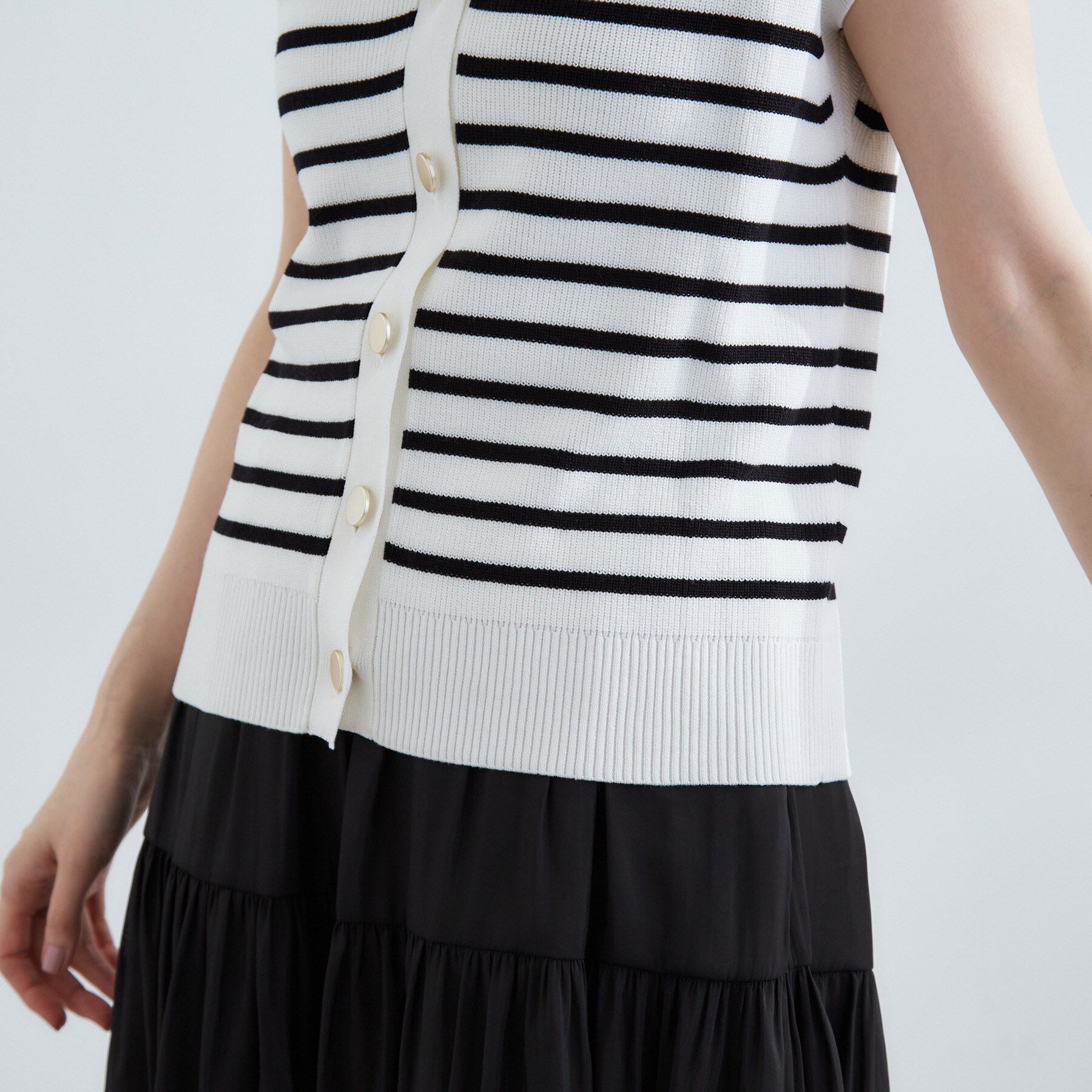 grove「【2点SET】可愛く着まわせる！便利なニットベスト＆スカートセット」|スーツ|