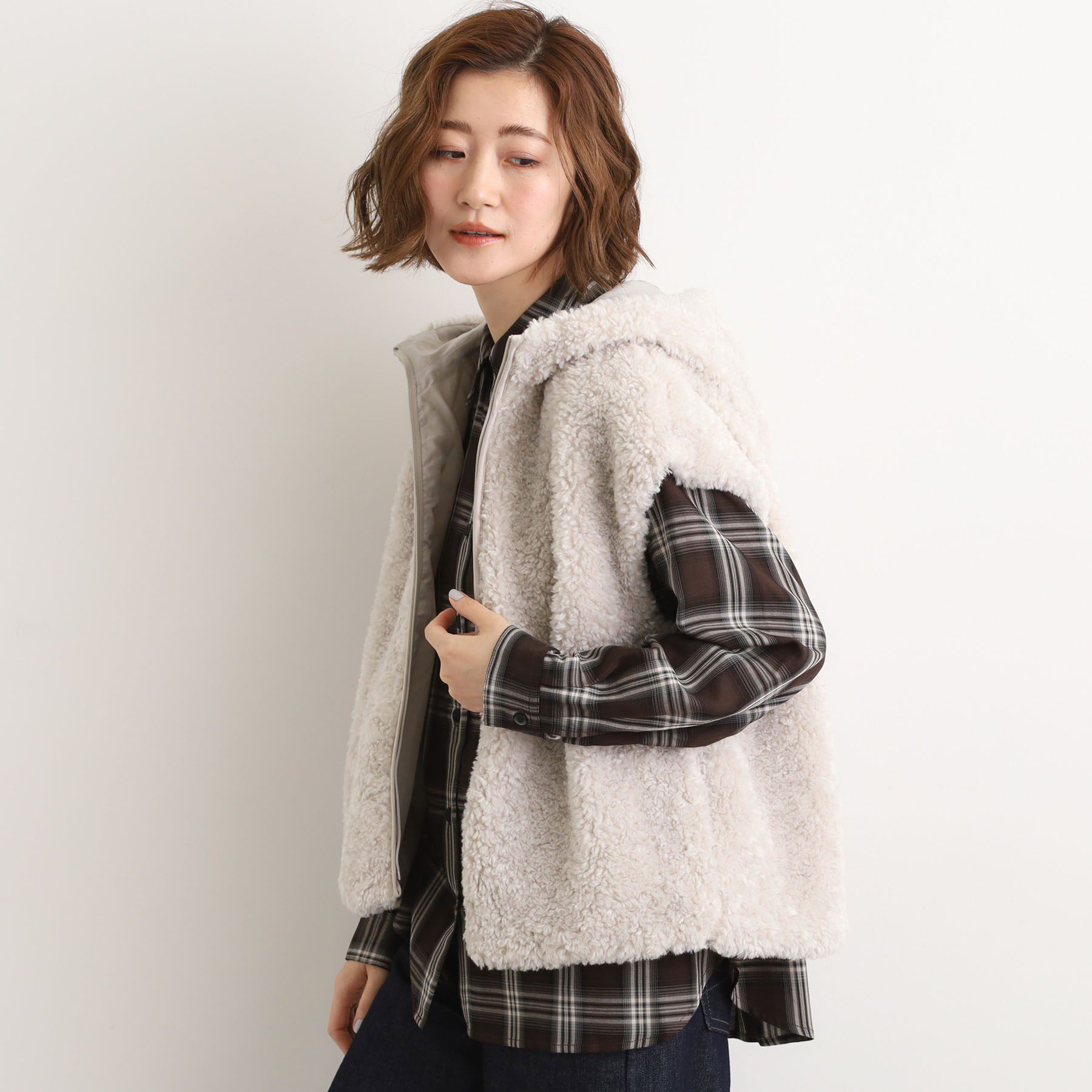 grove「【名品アウター/3WAY・はっ水】ボアライナー付マウンテンパーカ」|ブルゾン・スタジャン|