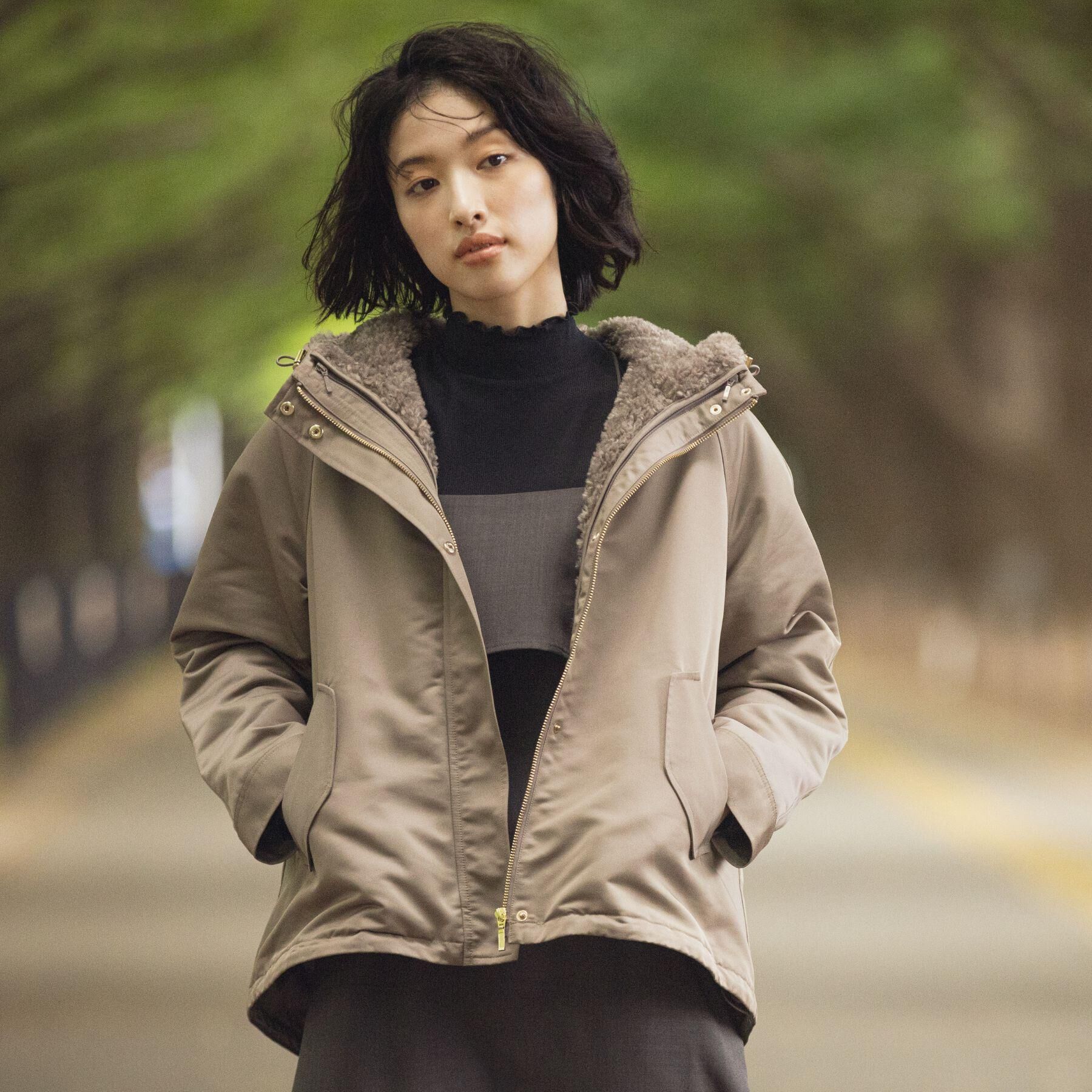 grove「【名品アウター/3WAY・はっ水】ボアライナー付マウンテンパーカ」|ブルゾン・スタジャン|