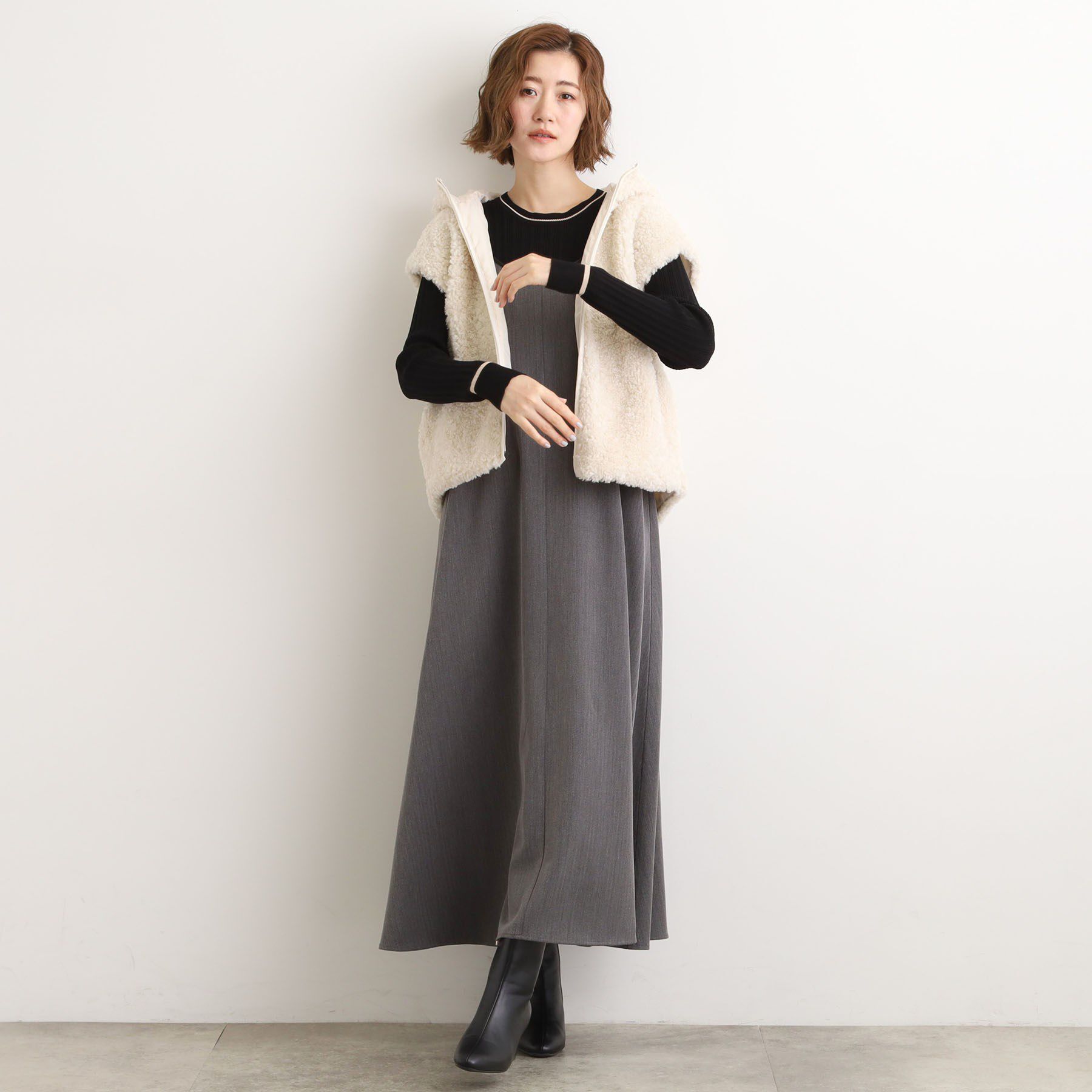 grove「【名品アウター/3WAY・はっ水】ボアライナー付マウンテンパーカ」|ブルゾン・スタジャン|