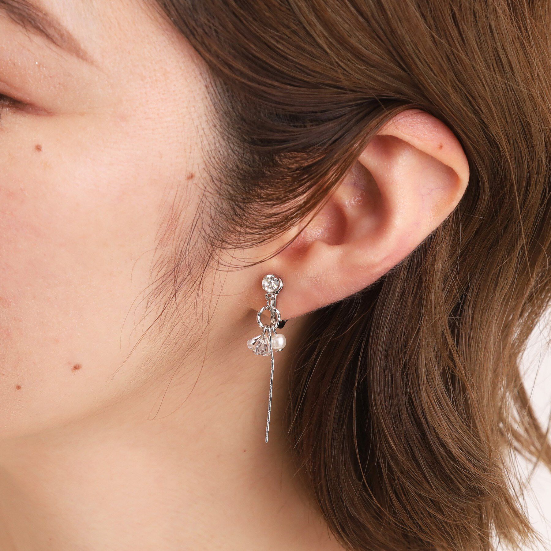 grove「【痛くなりにくい】パール調ビジューイヤリング」|イヤリング|