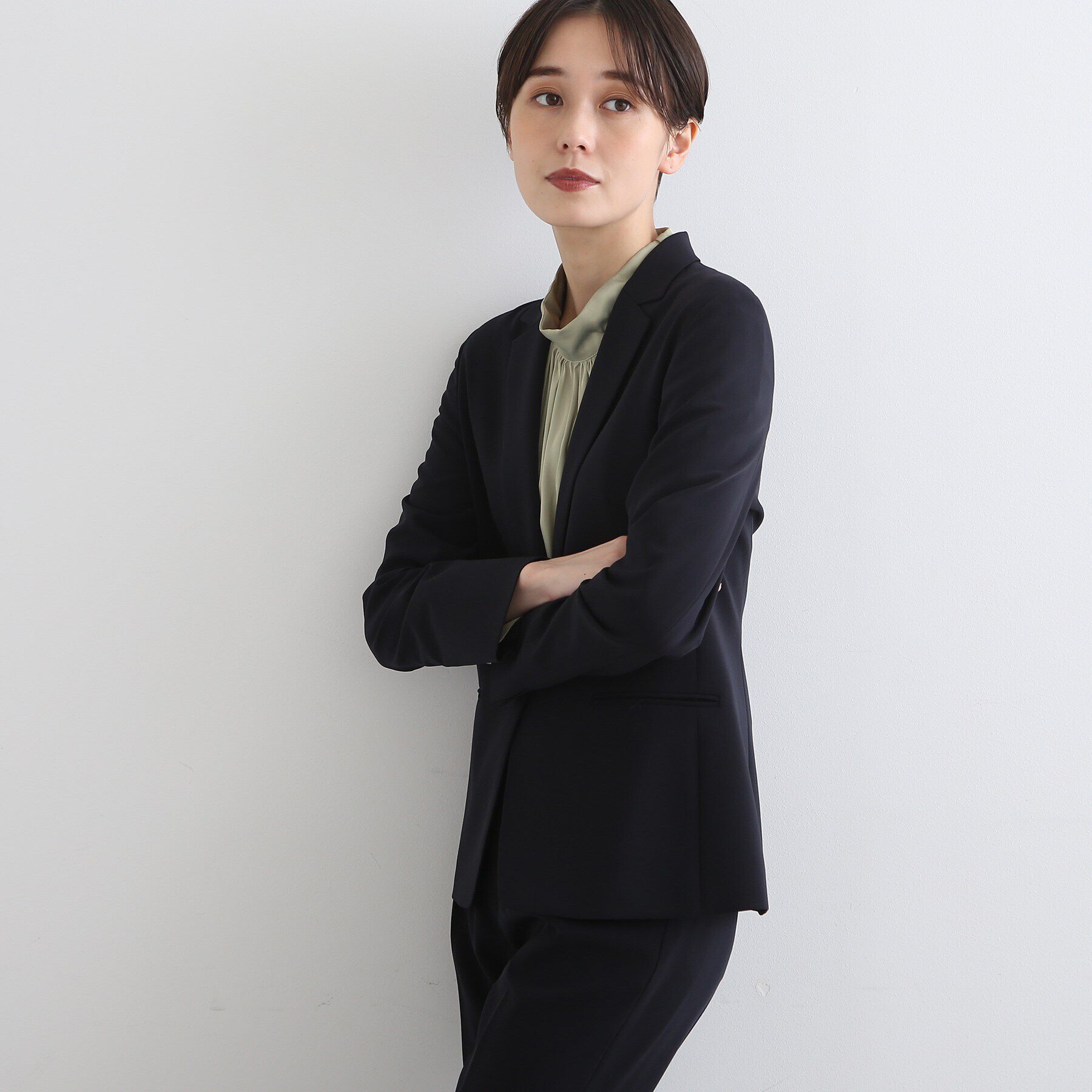 INDIVI「【洗える/通勤/UVケア/日本製】ストレッチテーラードジャケット」|スーツ|