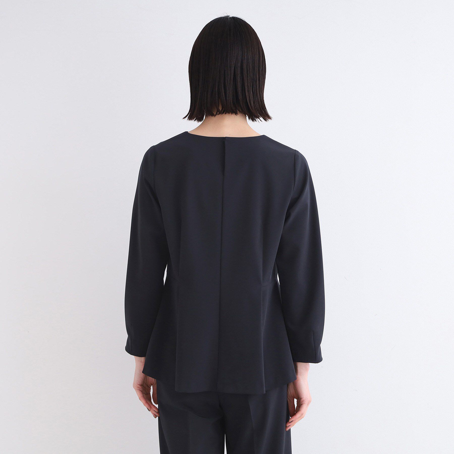 INDIVI「【洗える／SETUP可能／セレモニー】ペプラムブラウス」|シャツ・ブラウス|