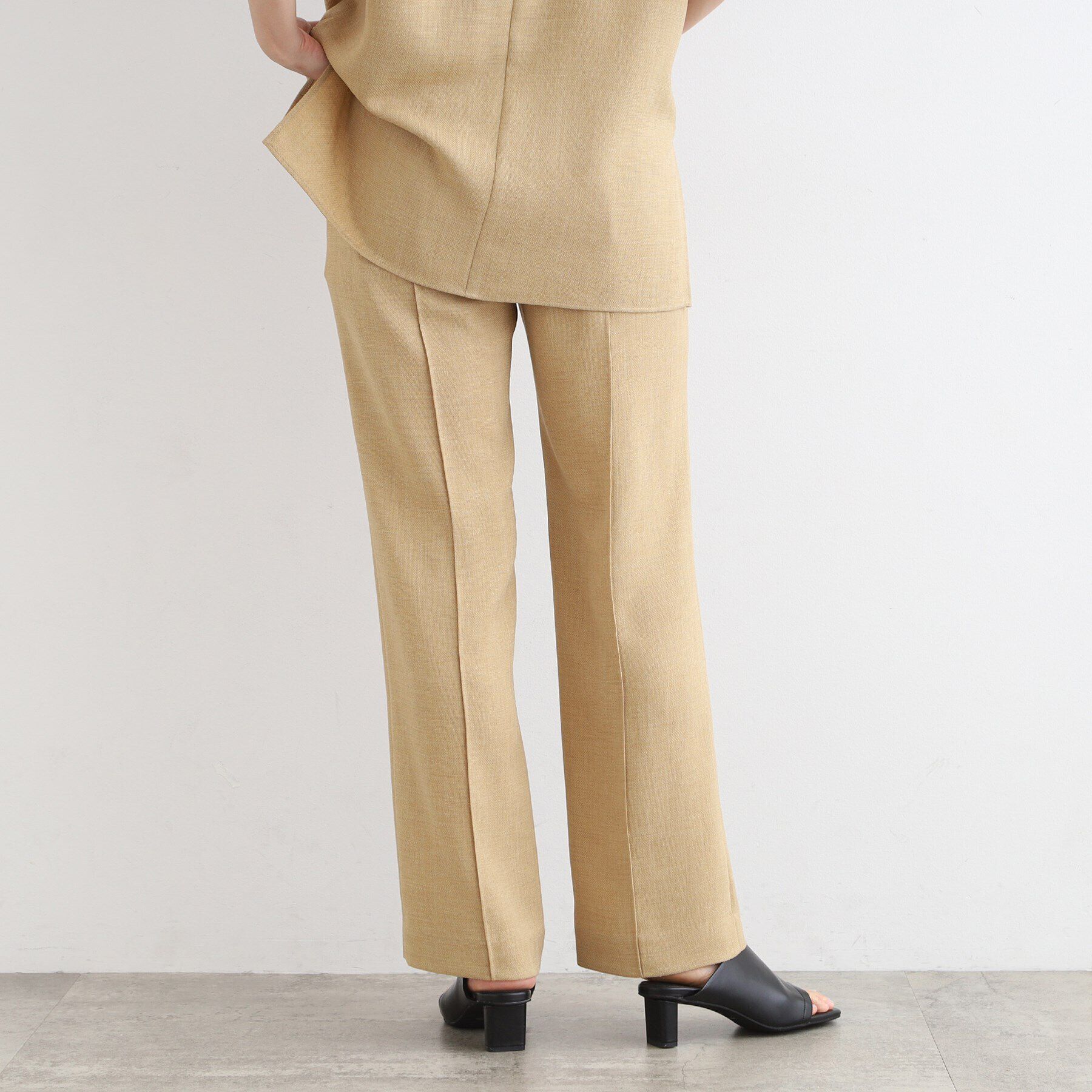 INDIVI「【洗える／日本製／SETUP可能】トリアセテート混ワイドパンツ」|その他|