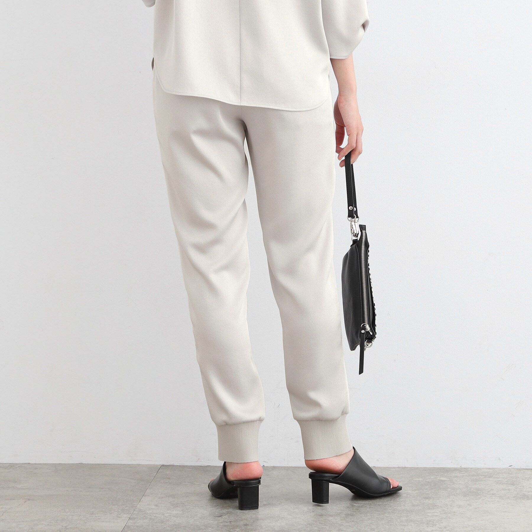 INDIVI「【こなれSETUP／洗える／サテン】ジョグパンツ」|その他|