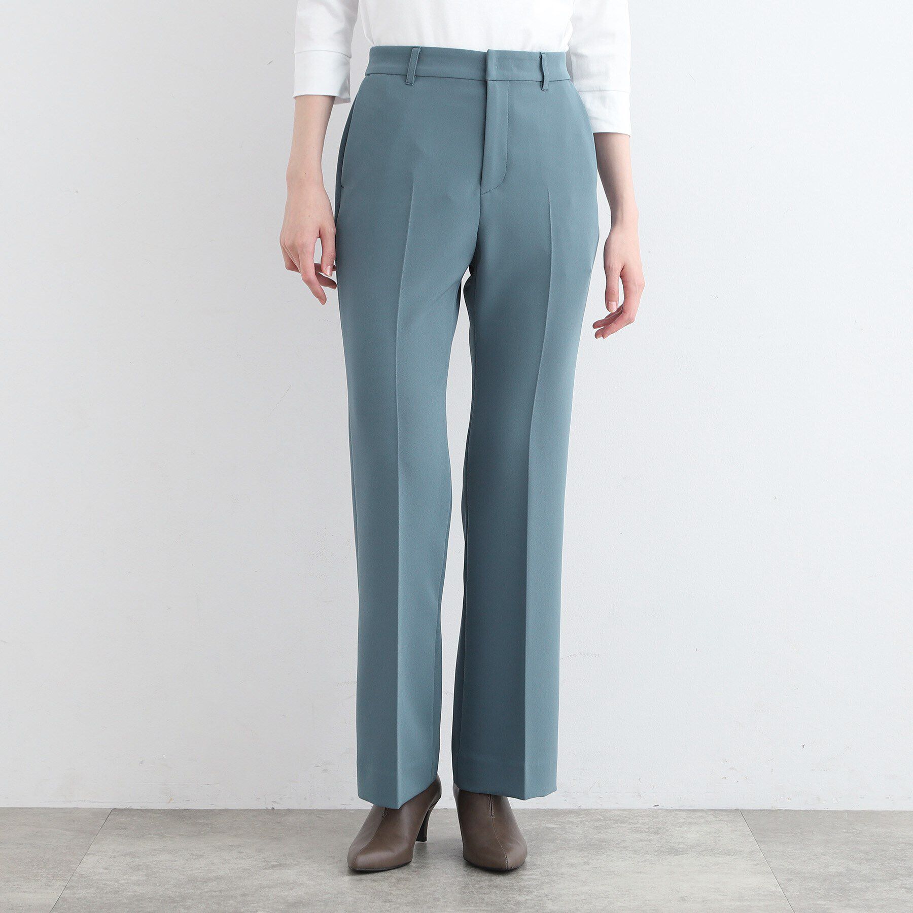 INDIVI「【新作！褒められパンツ／洗える／高ストレッチ】セミフレアパンツ」|その他|