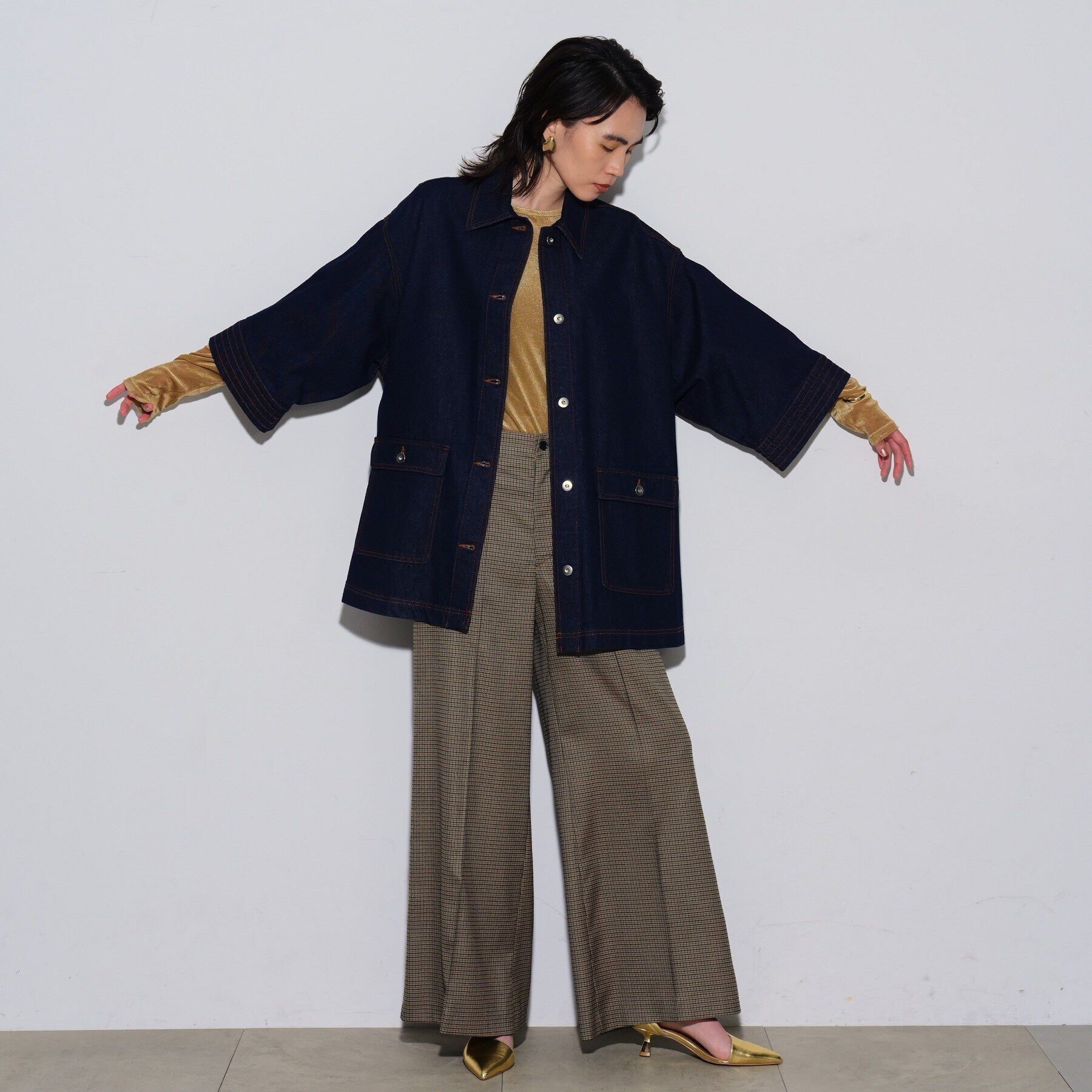 GALLEST「ボックスデニムジャケット」|デニムジャケット|