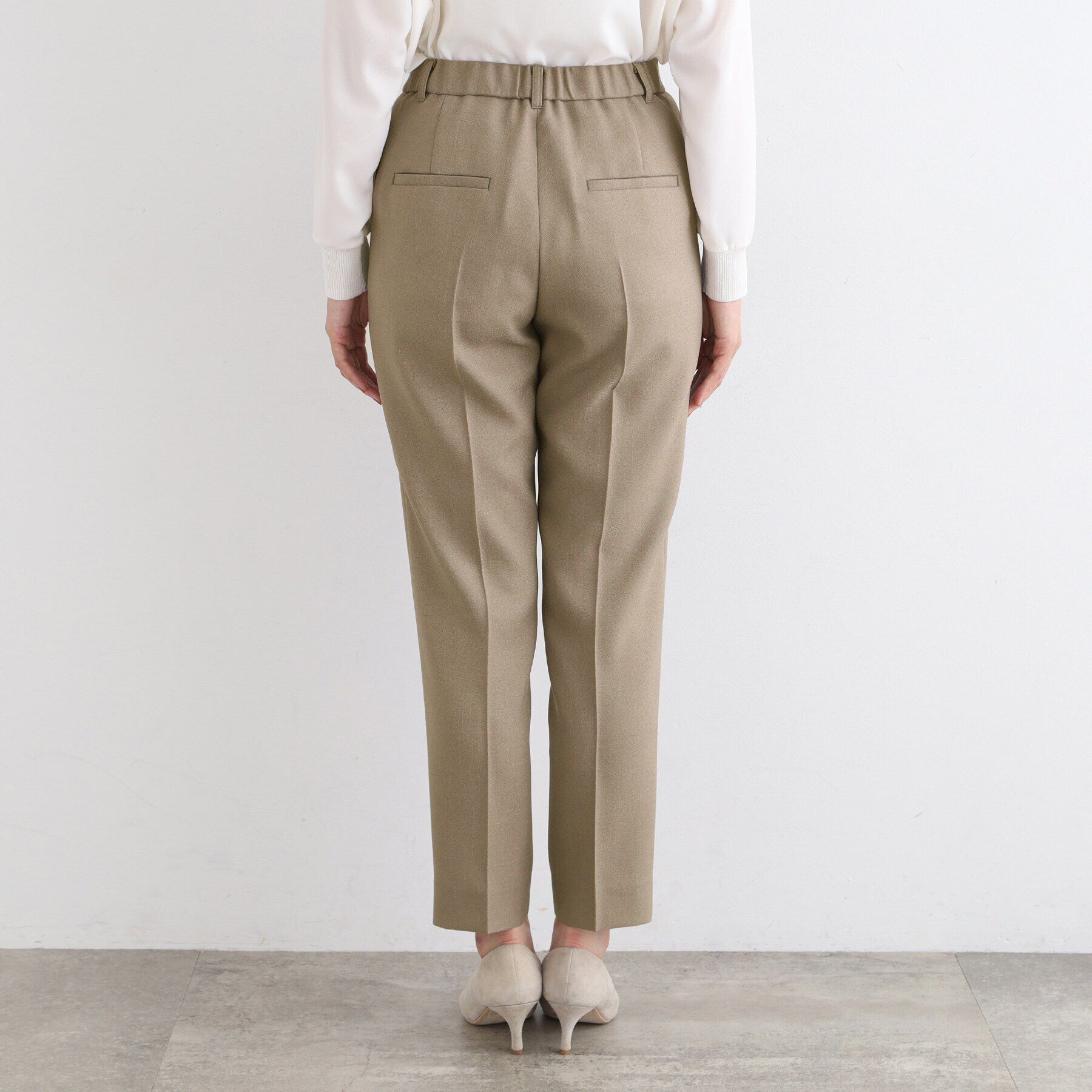 INDIVI「【洗える／UVケア／定番スーツ】ウール調テーパードパンツ」|スーツ|
