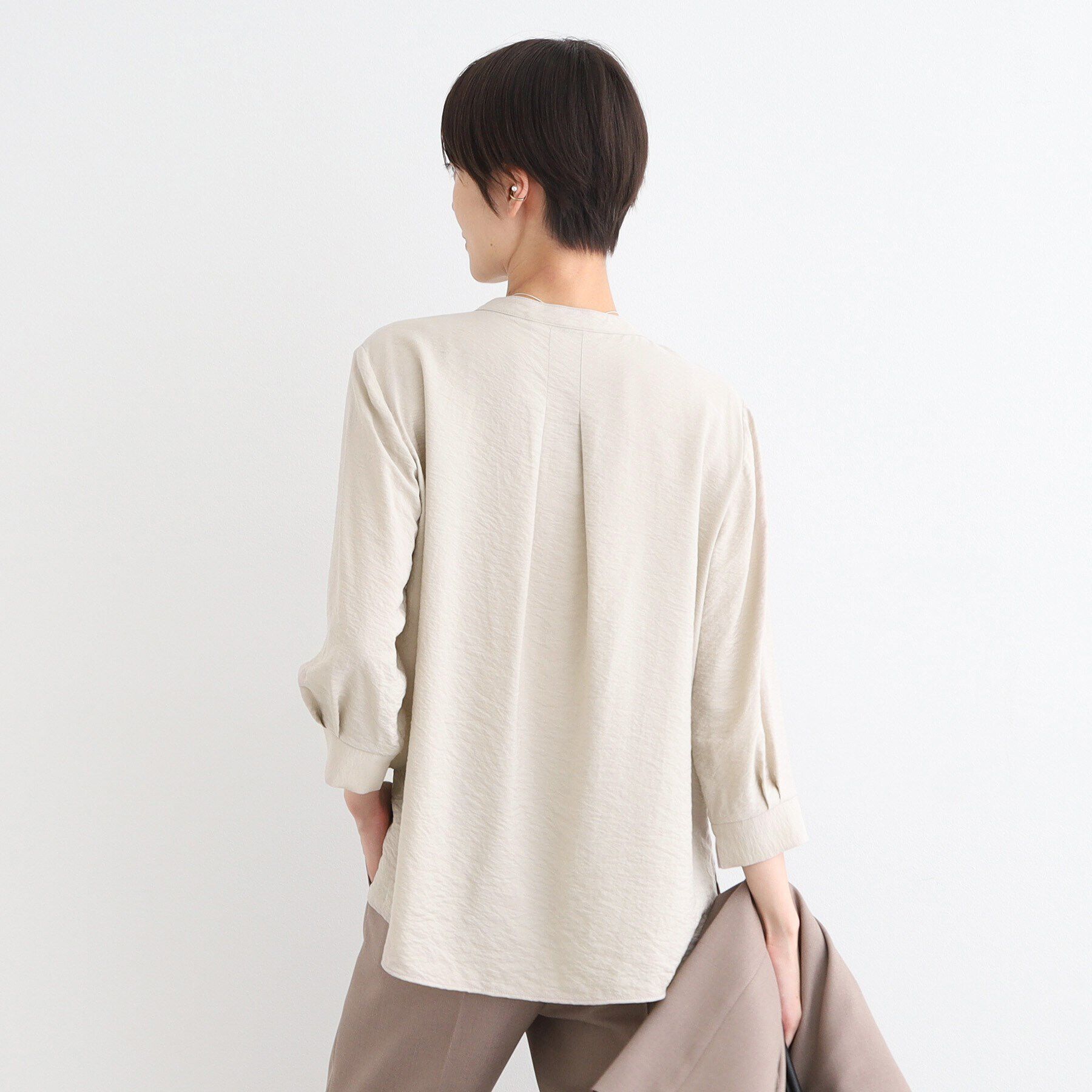 INDIVI「【洗える】ヨークデザインブラウス」|シャツ・ブラウス|