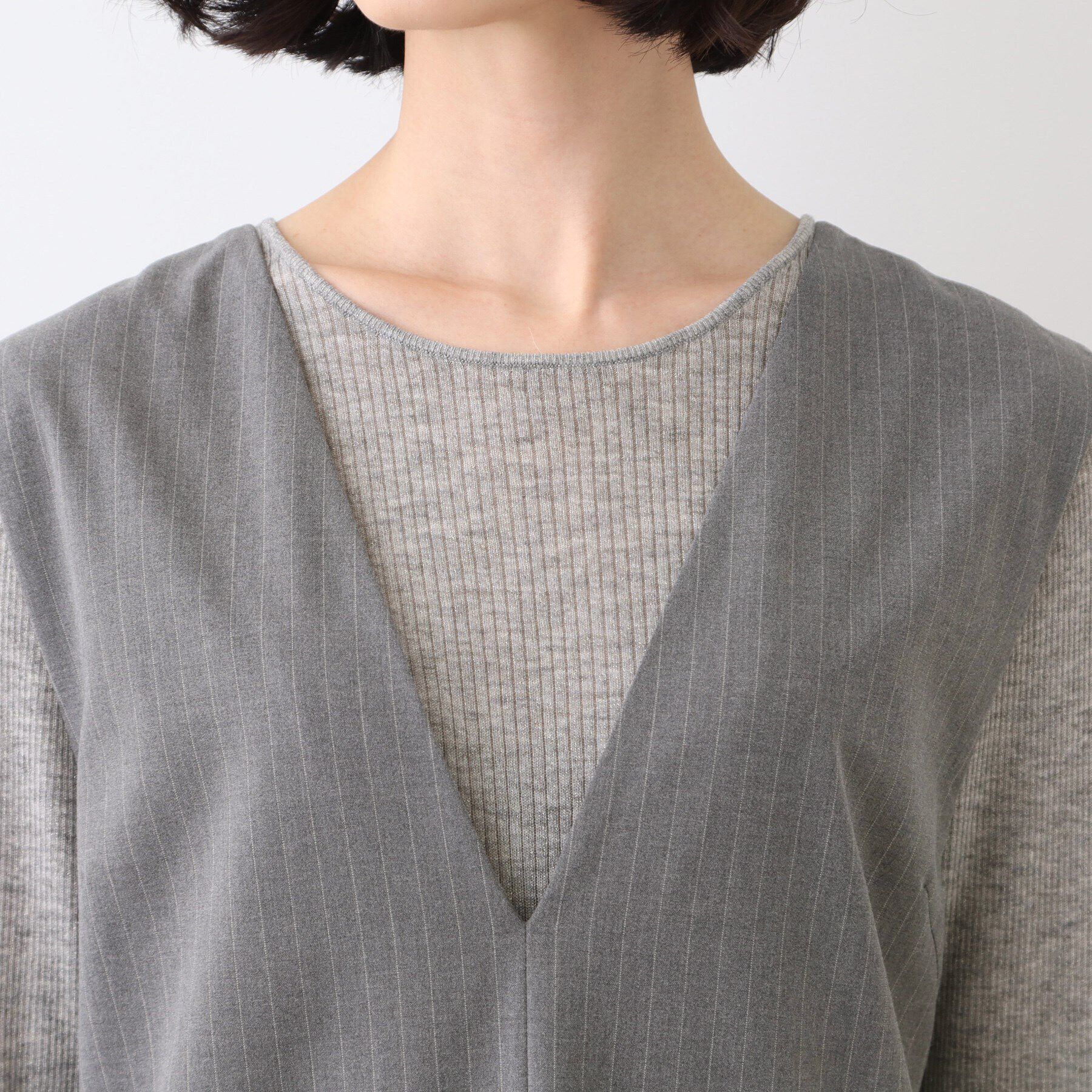 INDIVI「【洗える】ウールライクジャンパースカート」|ワンピース|