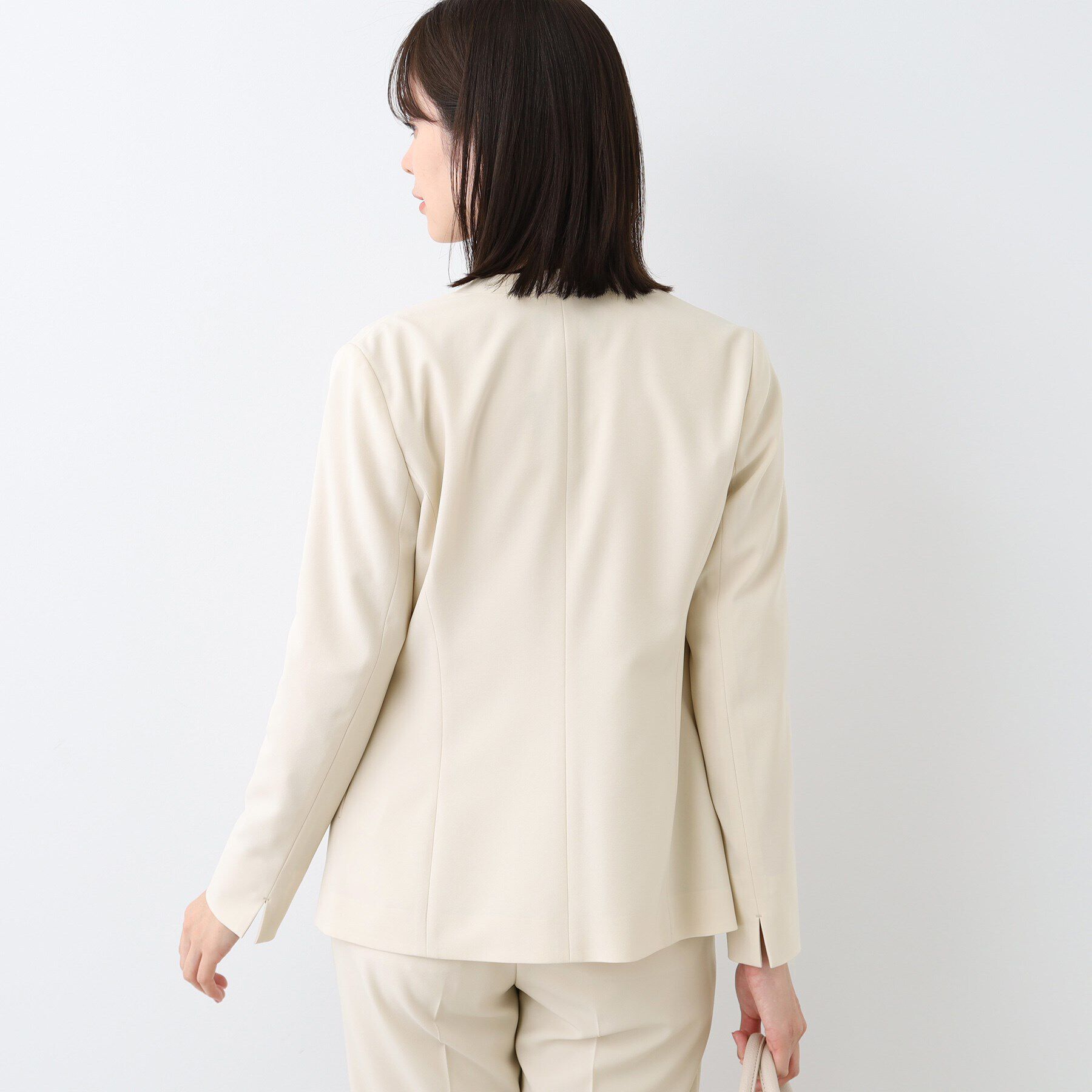 INDIVI「【洗える／UVケア／スーツ】ストレッチノーカラージャケット」|スーツ|