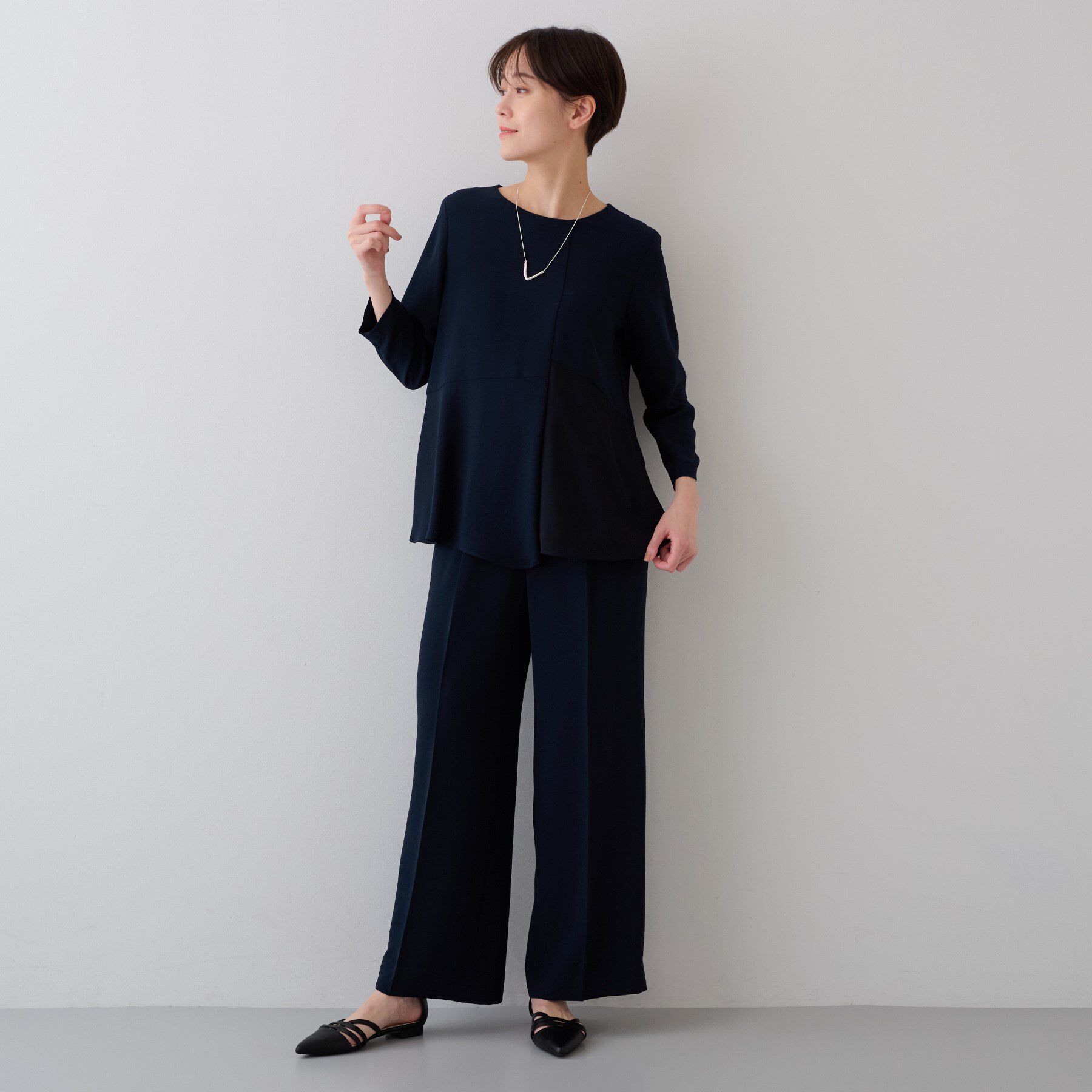 INDIVI「【着る日傘/遮熱/UVケア】ワイドパンツ」|スーツ|