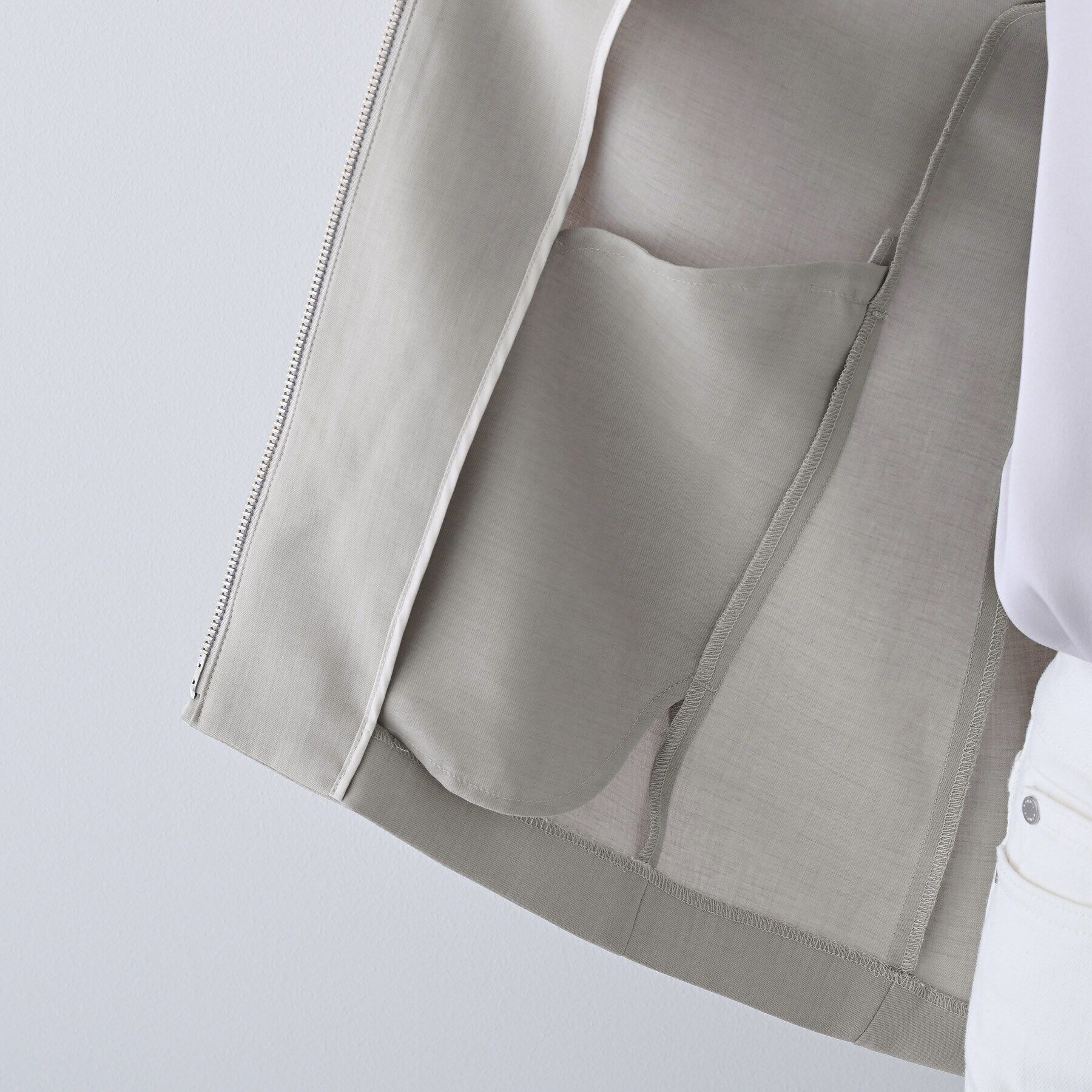 INDIVI「【洗える】スポーティーミックスジレブラウス」|ベスト・ジレ|