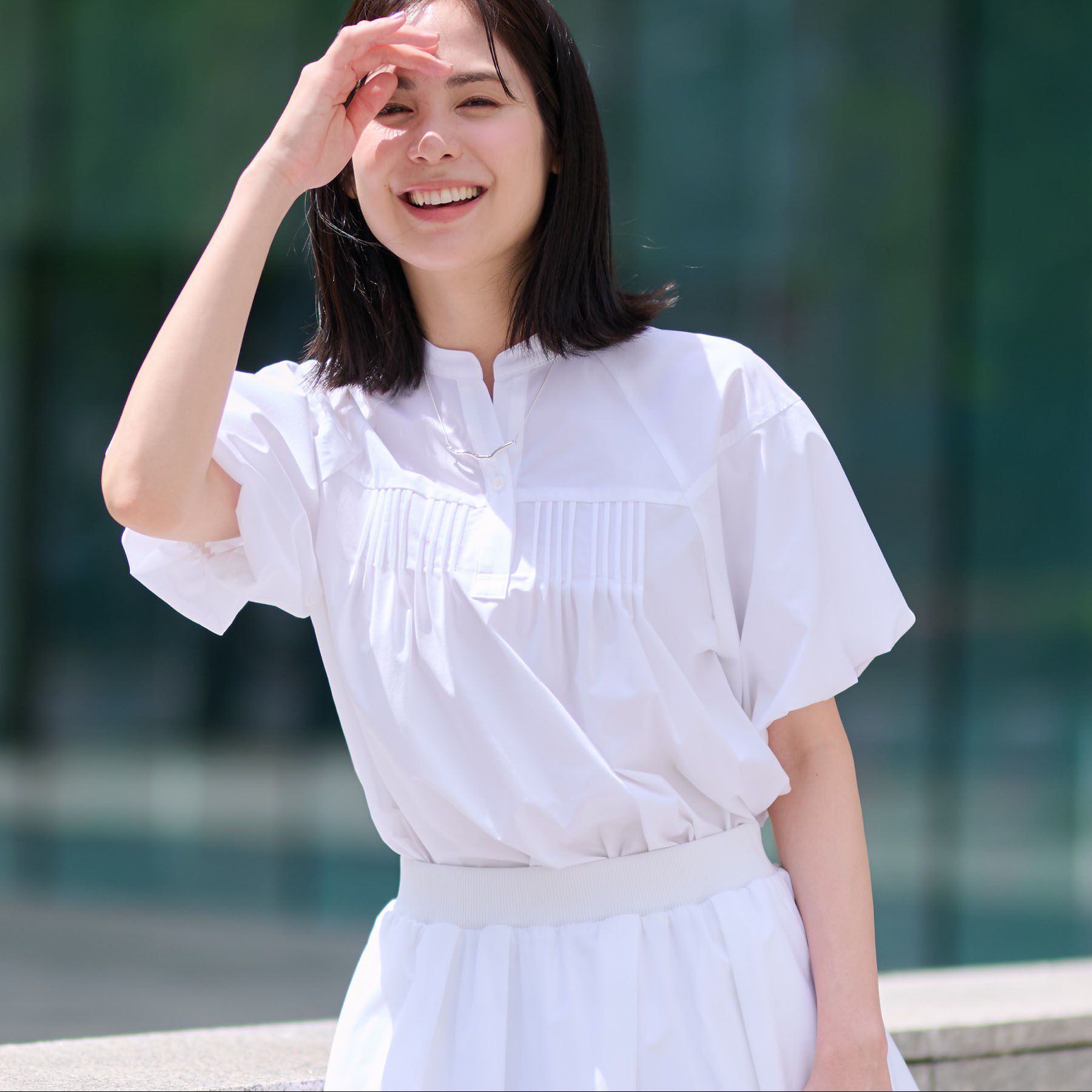 INDIVI「【通気性◎撥水／UV／SETUP可能】アクティブブラウス」|シャツ・ブラウス|