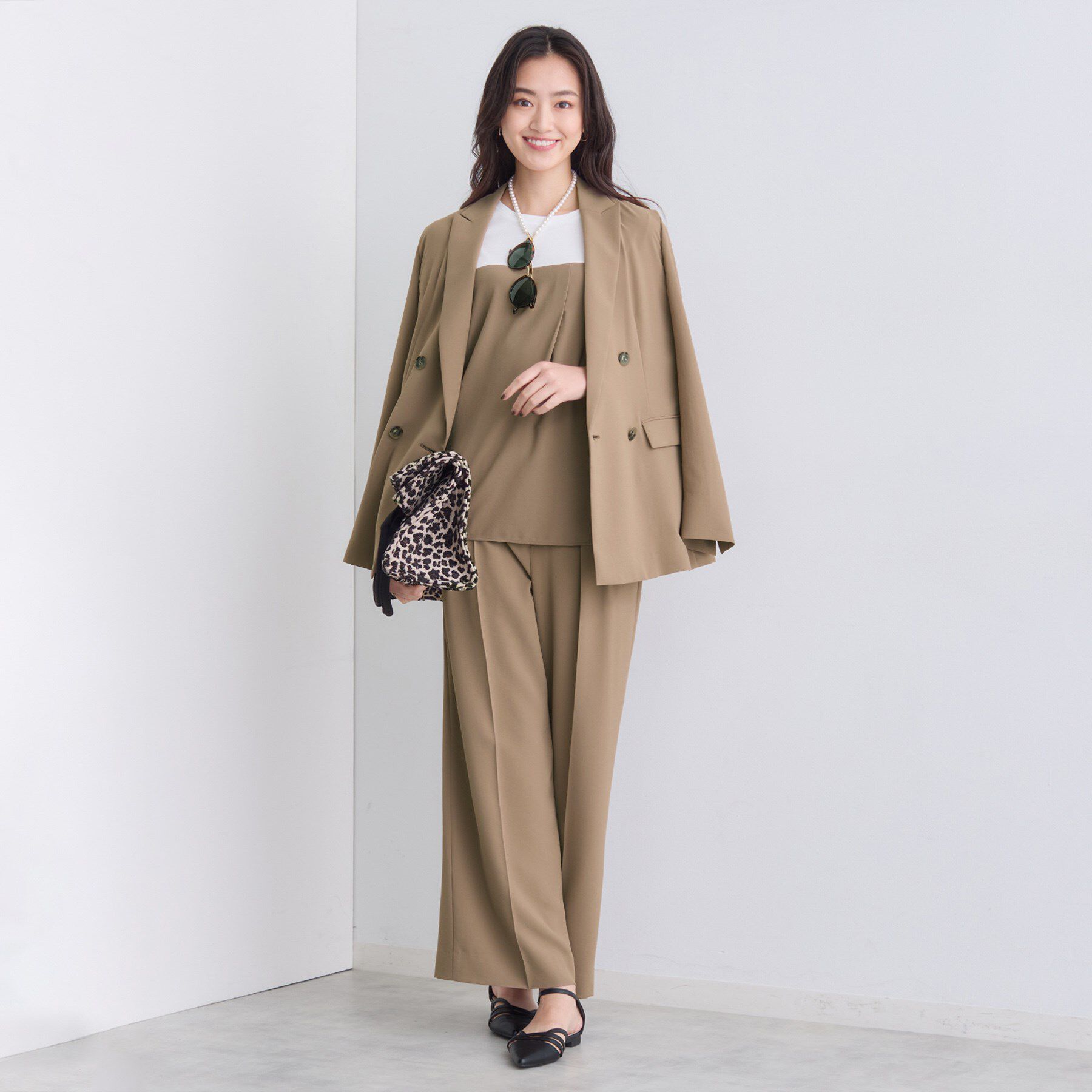 INDIVI「【セットアップ可能】ビスチェレイヤード風トップス」|Tシャツ・カットソー|