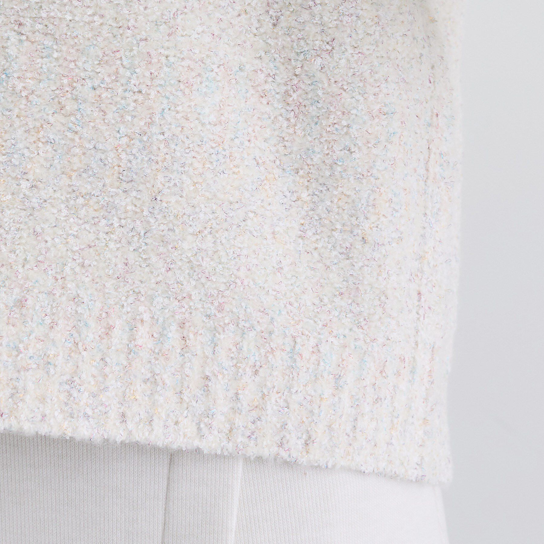 INDIVI「【洗える／ラメ／意匠感】ミックスブークレニット」|ニット・セーター|