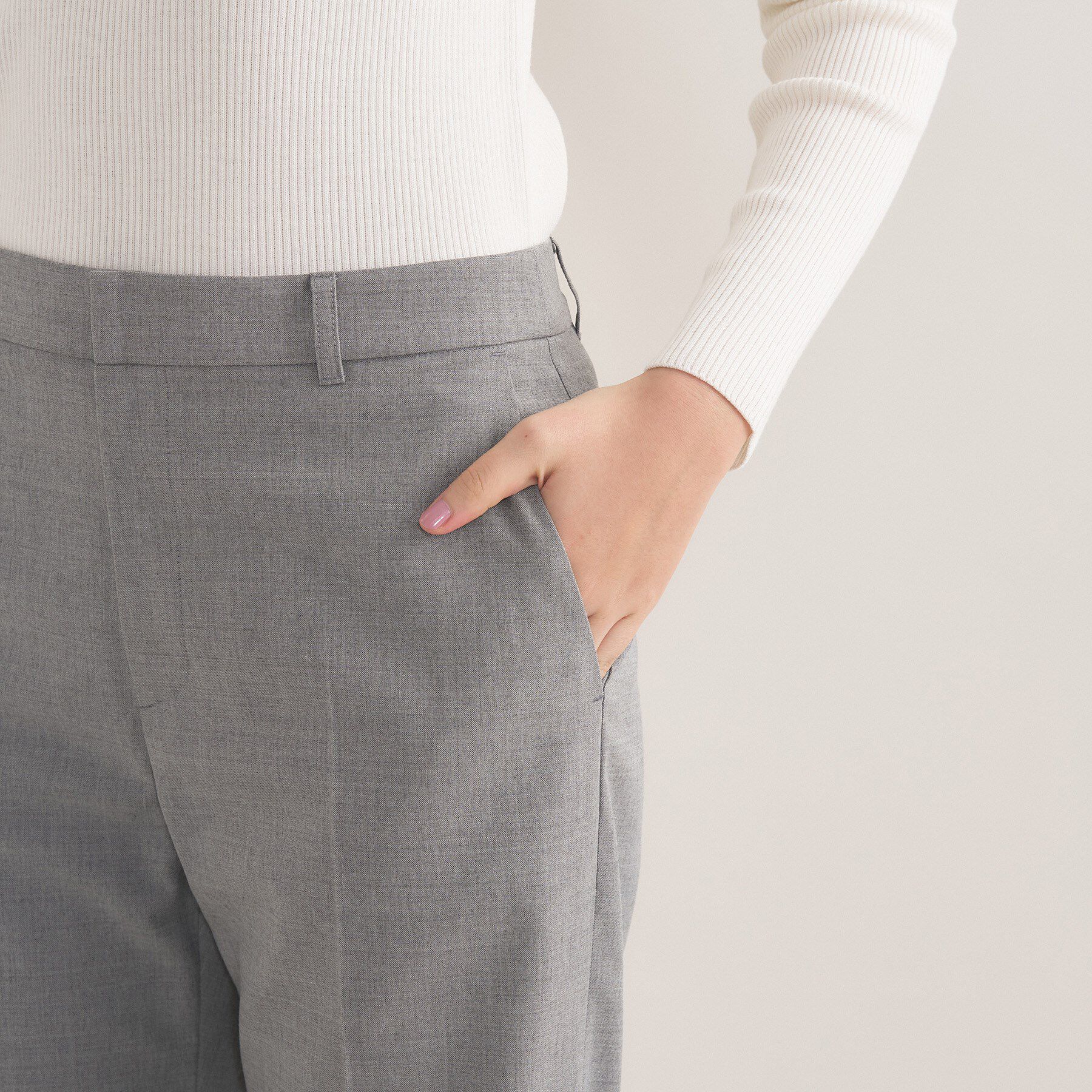 INDIVI「【ウール混／スーツ】ストレートパンツ」|スーツ|