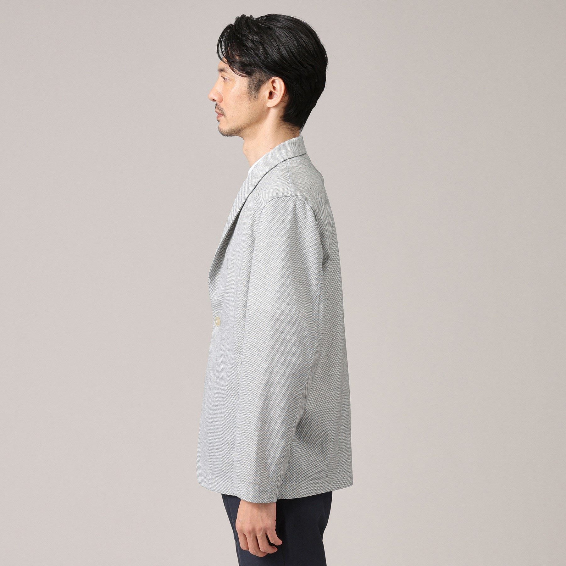 TAKEO KIKUCHI「【抗菌防臭/尾州織】ドビーメッシュ ショールカラー カーディガン」|カーディガン|