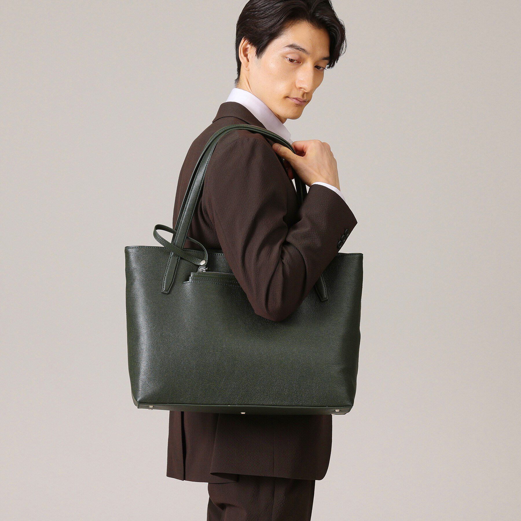 TAKEO KIKUCHI「【ポーチ付き】シュリンクレザートートバッグ」|トートバッグ|