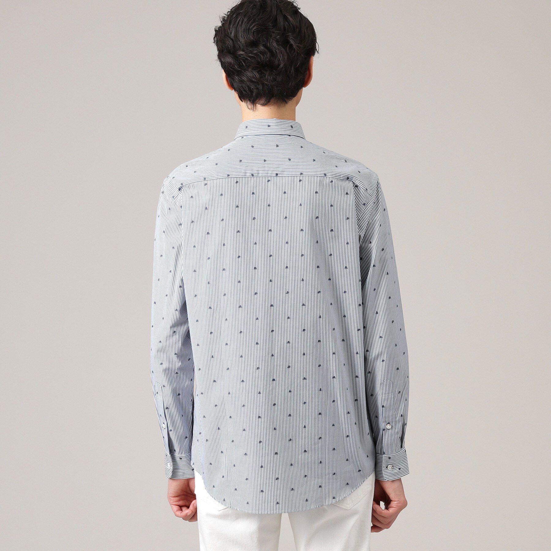 TAKEO KIKUCHI「ハットモチーフ ジャカード ストライプ シャツ」|シャツ・ブラウス|