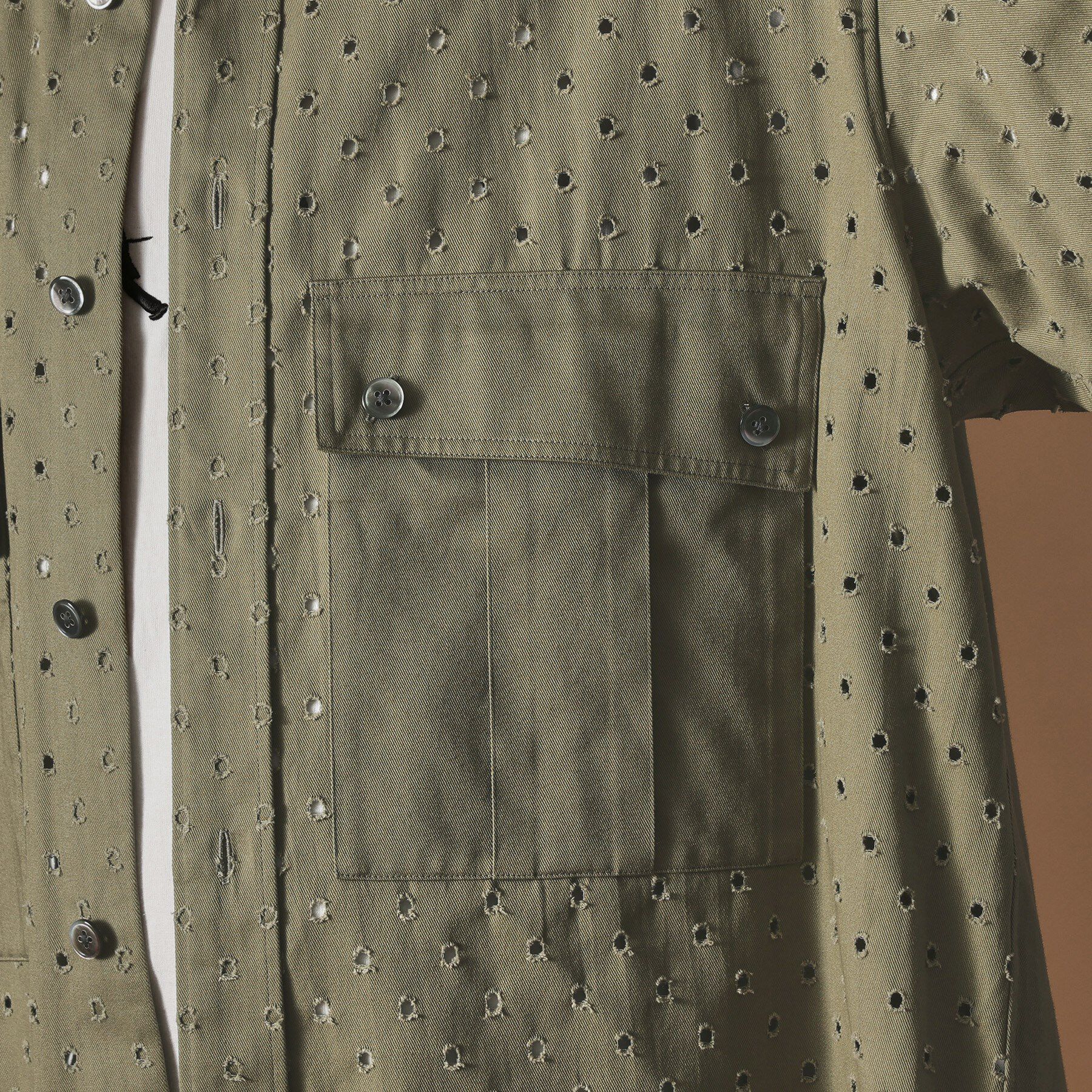 40CARATS&525「ツイルオパールオーバーシャツ」|シャツ・ブラウス|