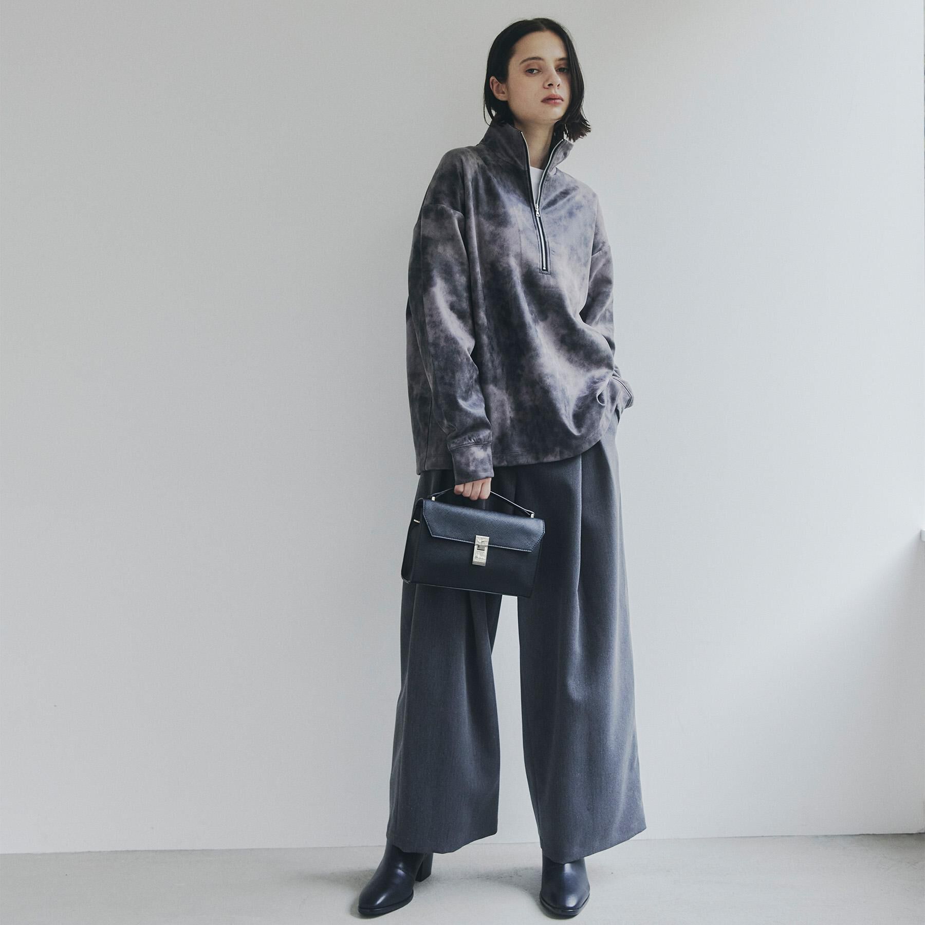 tk.TAKEO KIKUCHI「ヴィンテージライクプリント ハーフジッププルオーバー」|Tシャツ・カットソー|