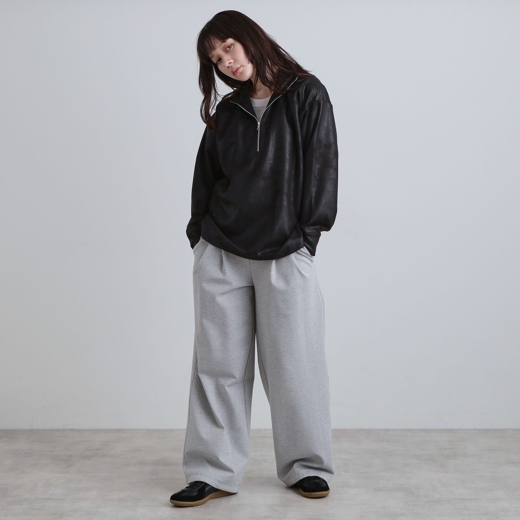 tk.TAKEO KIKUCHI「ヴィンテージライクプリント ハーフジッププルオーバー」|Tシャツ・カットソー|