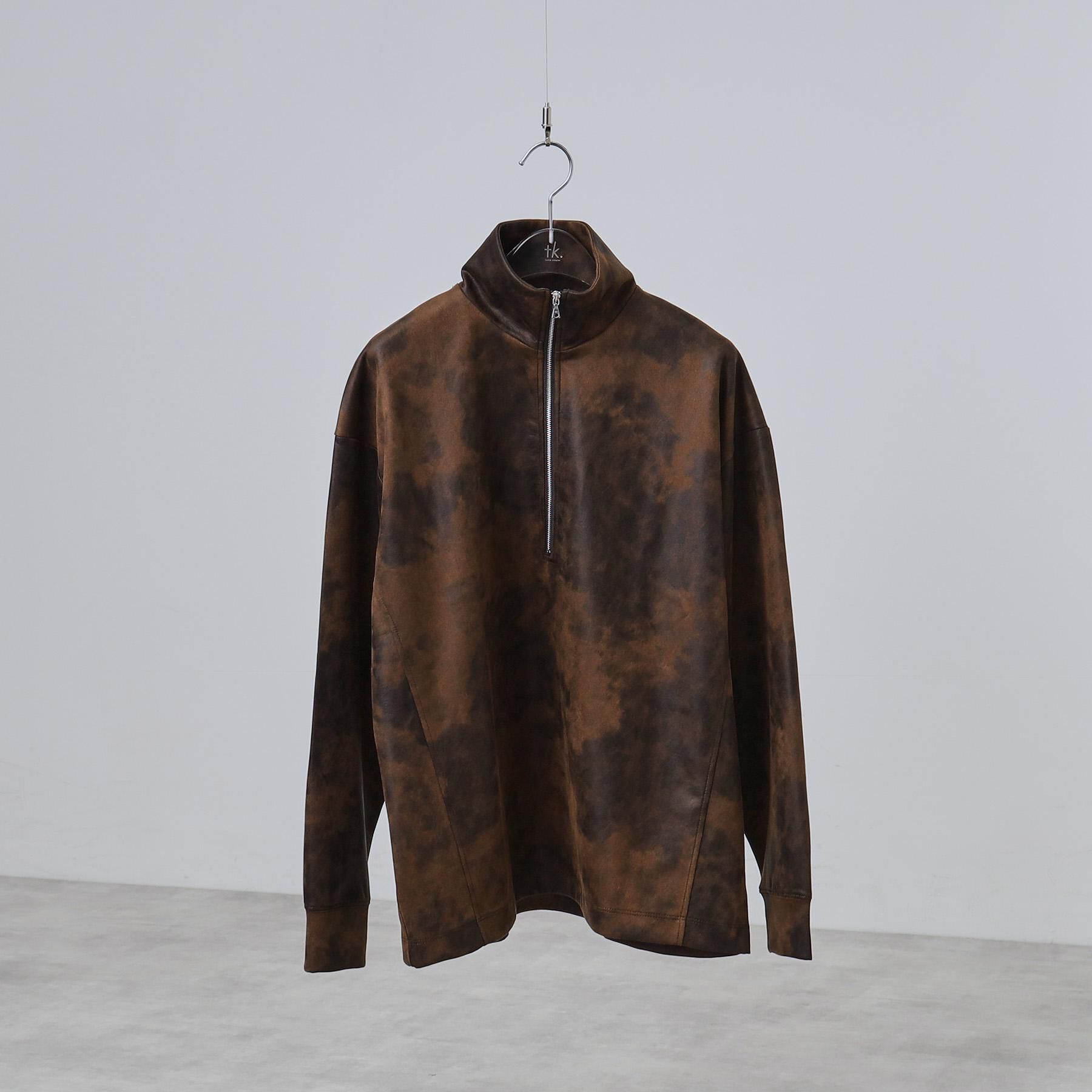 tk.TAKEO KIKUCHI「ヴィンテージライクプリント ハーフジッププルオーバー」|Tシャツ・カットソー|