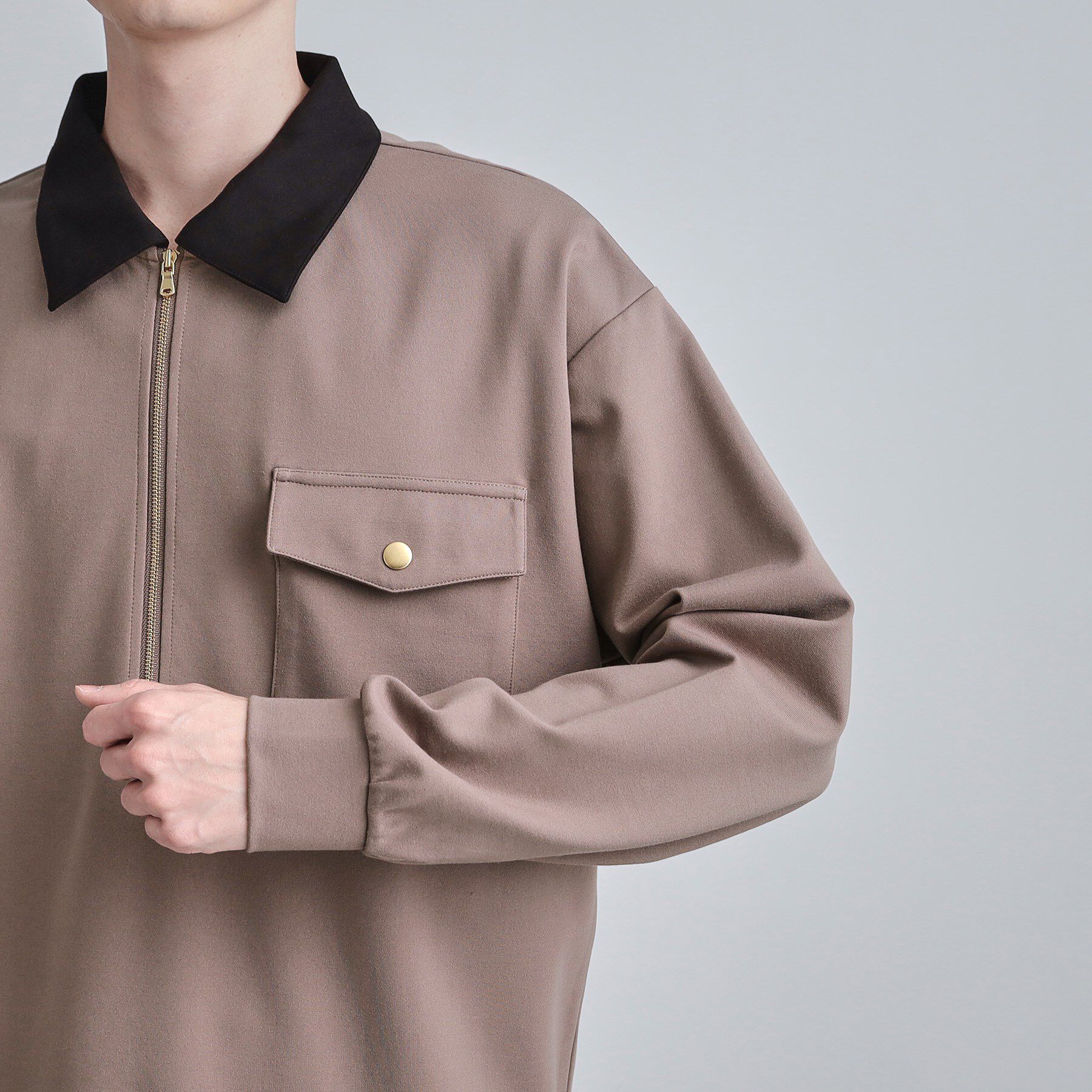 tk.TAKEO KIKUCHI「ハードポンチハーフジップポロカットソー」|Tシャツ・カットソー|