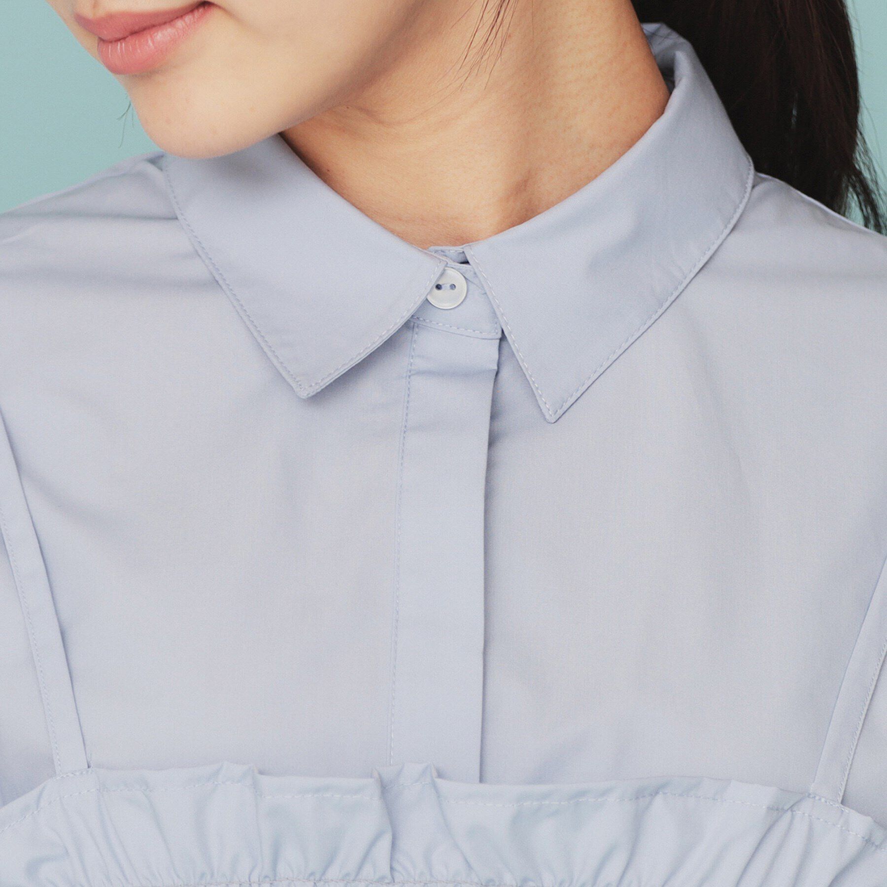 index「《andGIRL掲載》ビスチェレイヤードロングシャツ【洗濯機洗い可】」|シャツ・ブラウス|