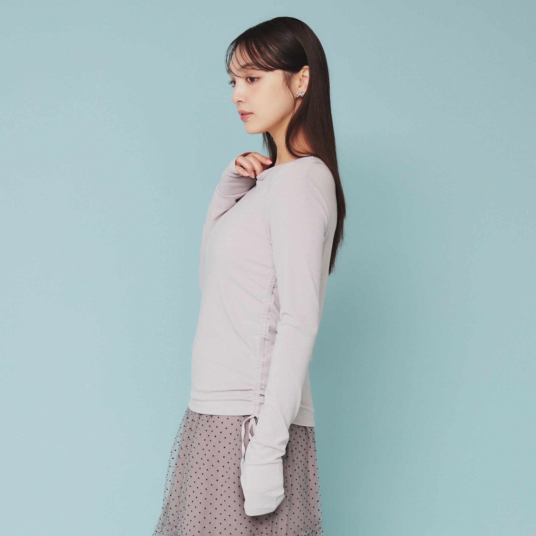 index「《CLASSY掲載》サイドドロストシアートップス【洗濯機洗い可】」|Tシャツ・カットソー|