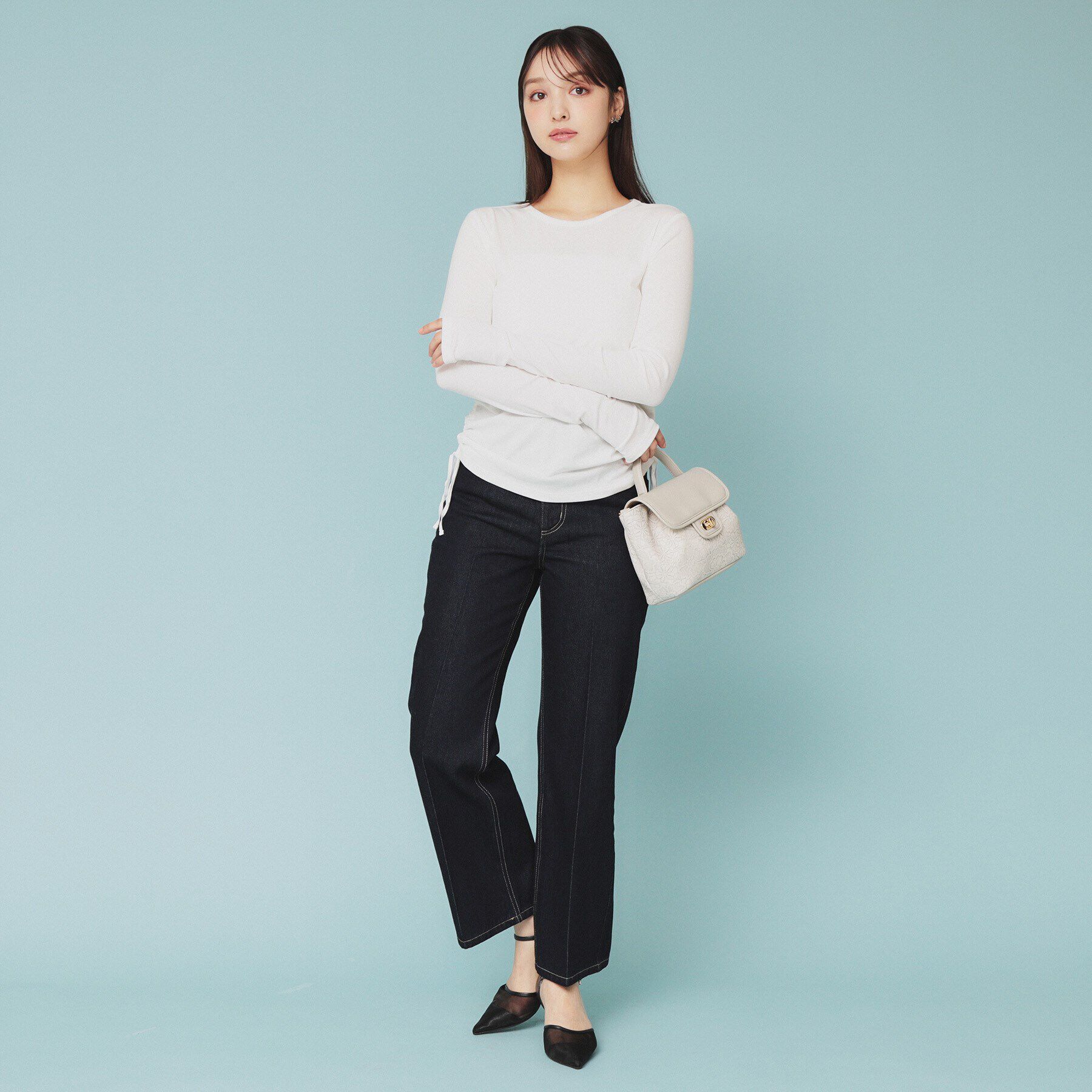 index「《CLASSY掲載》サイドドロストシアートップス【洗濯機洗い可】」|Tシャツ・カットソー|