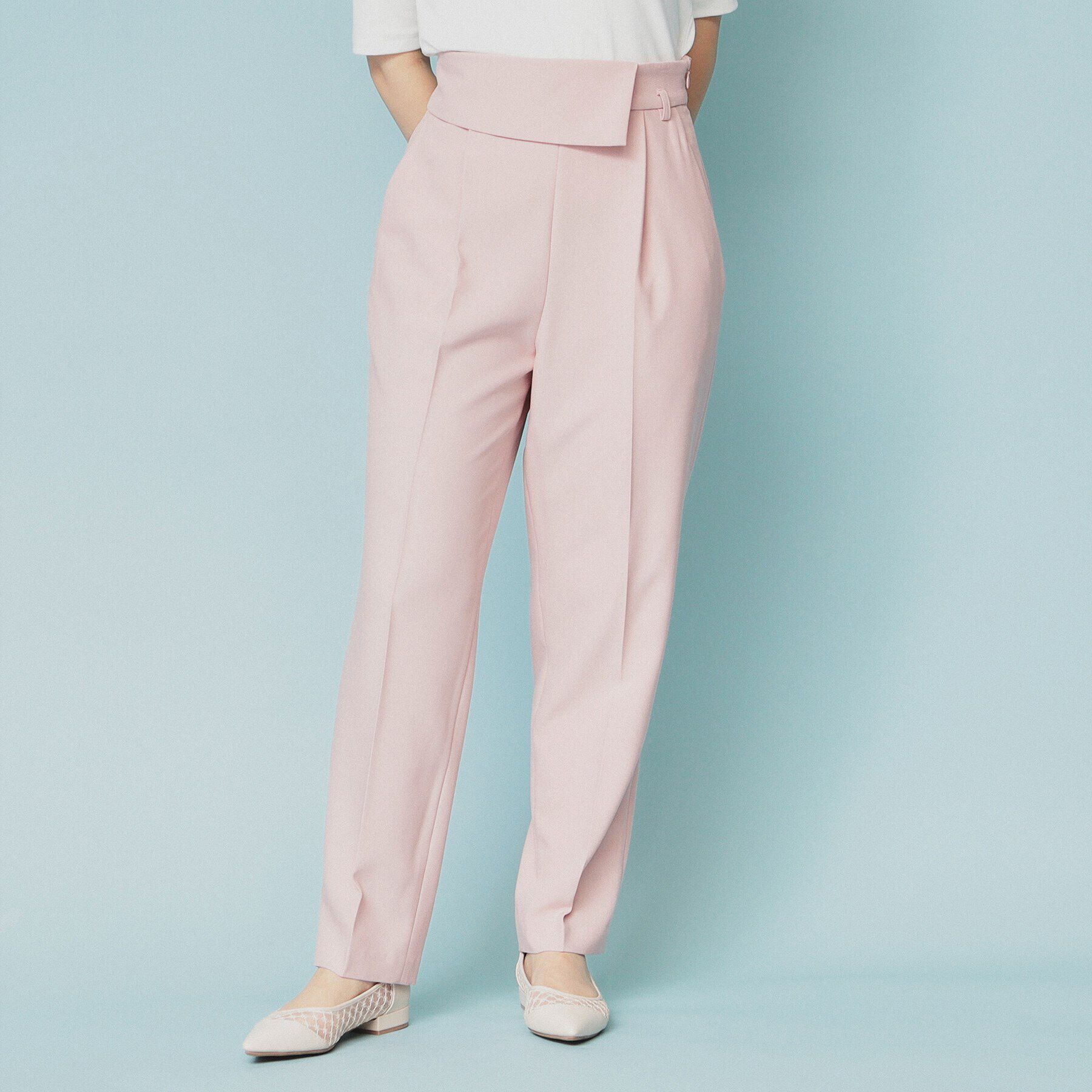 index「ウエスト折り返しテーパードパンツ【洗濯機洗い可/防シワ】」|その他|