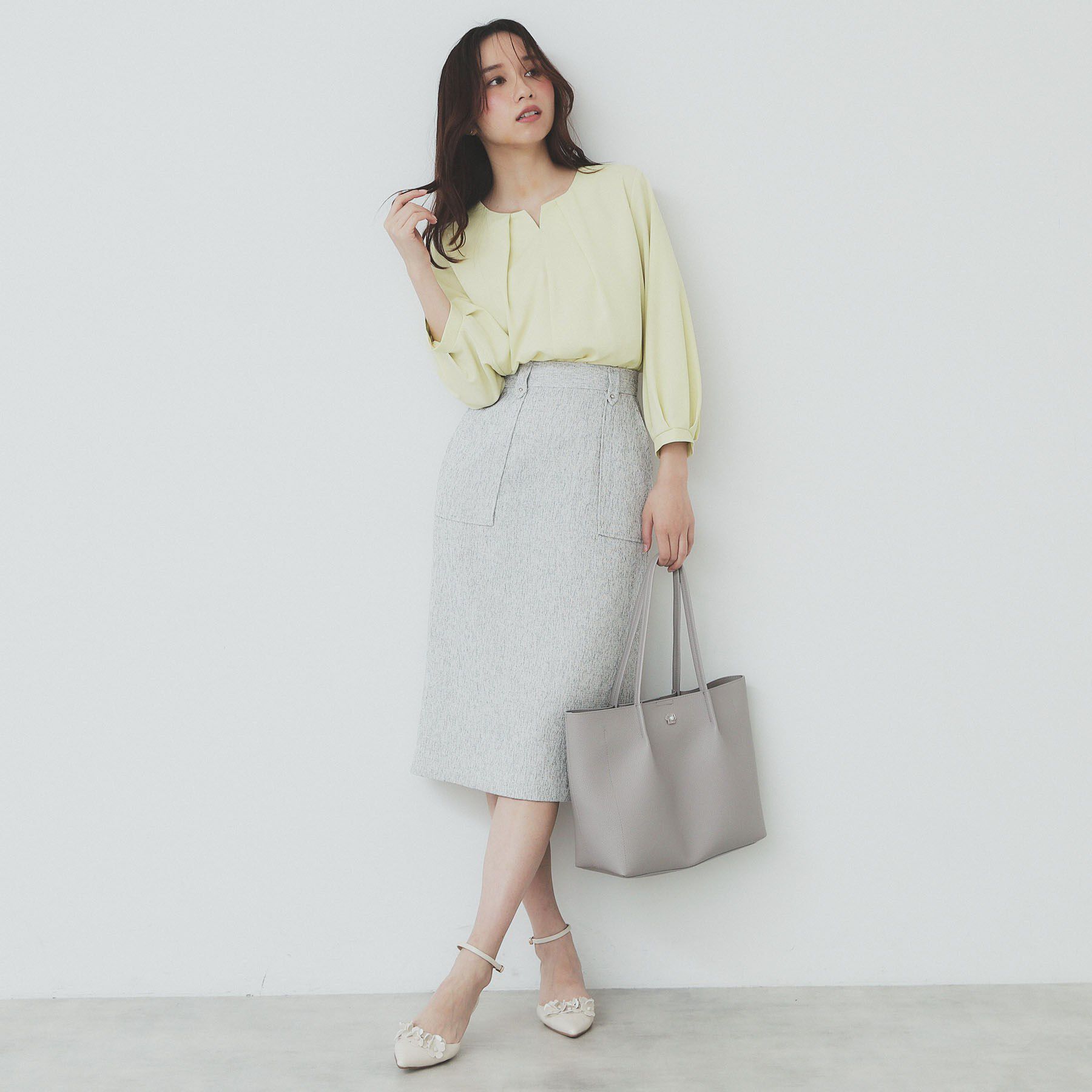 index「2WAYキーネックタックブラウス【洗濯機洗い可/防シワ】」|シャツ・ブラウス|