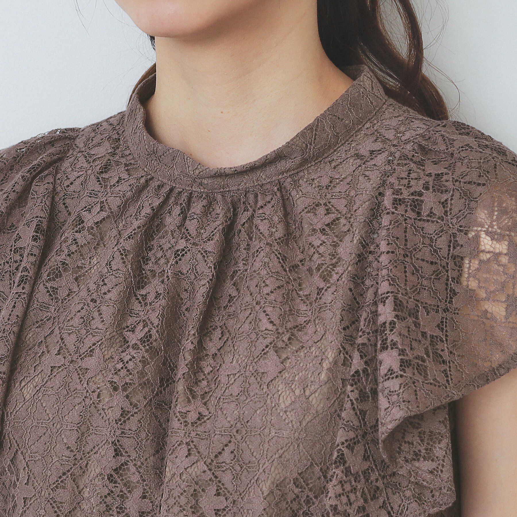 index「ジオメレースフレアスリーブブラウス/セットアップ対応【洗濯機洗い可】」|シャツ・ブラウス|