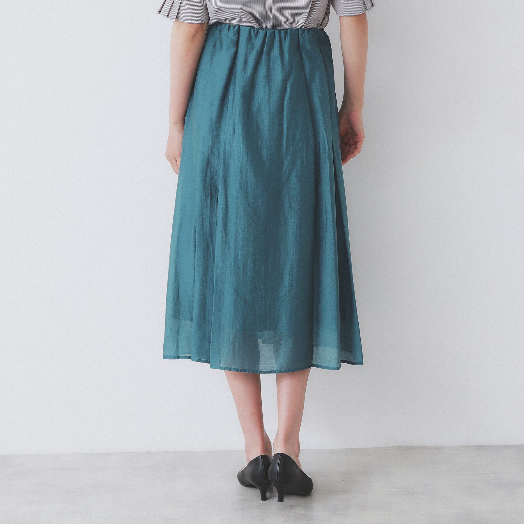 index「シアーギャザーフレアスカート【洗濯機洗い可】」|スカート|