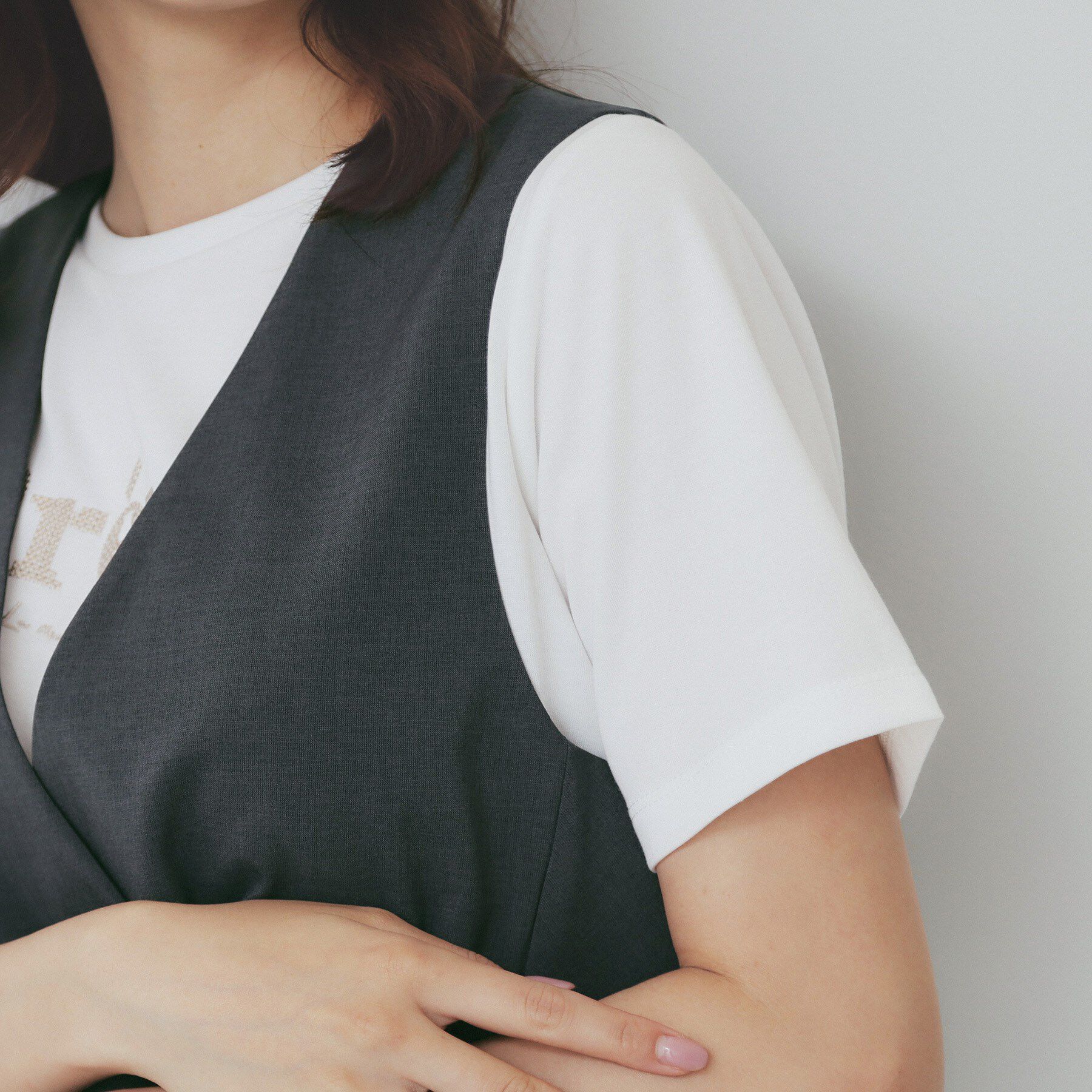 index「バックフリルデザインジレ/セットアップ可【洗濯機洗い可/接触冷感/吸水速乾/ストレッチ】」|ベスト・ジレ|