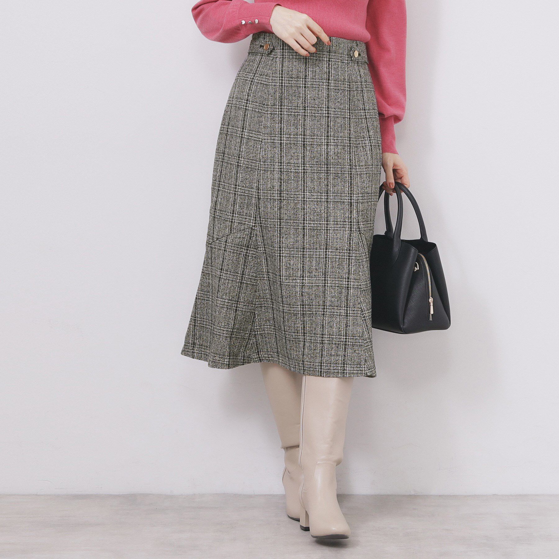 index「マーメイドフレアスカート【洗濯機OK/防シワ】」|スカート|ブラック(219)